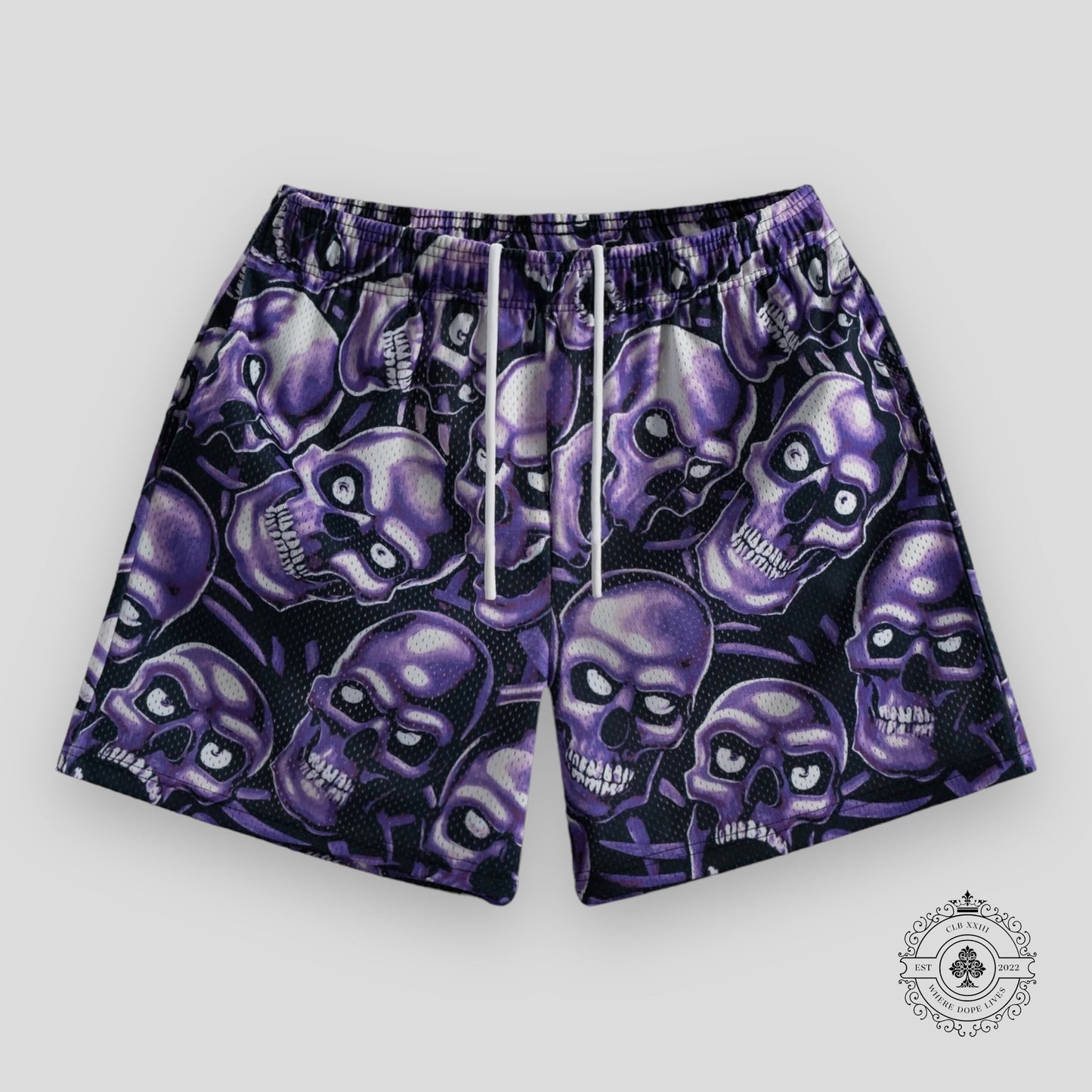 Bravest Studios Skully Shorts in Purple