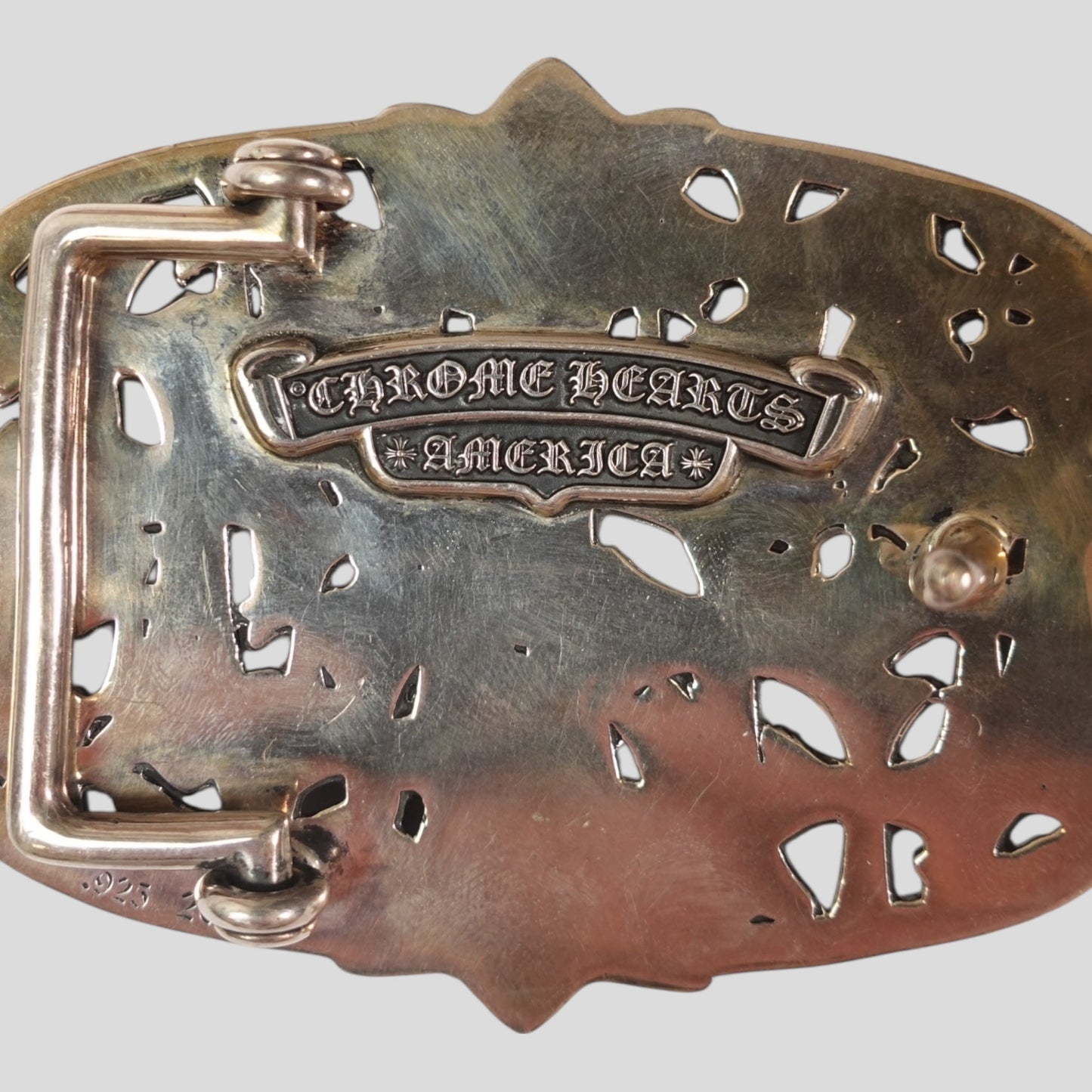Chrome Hearts Cemetery Cross Buckle in Silver