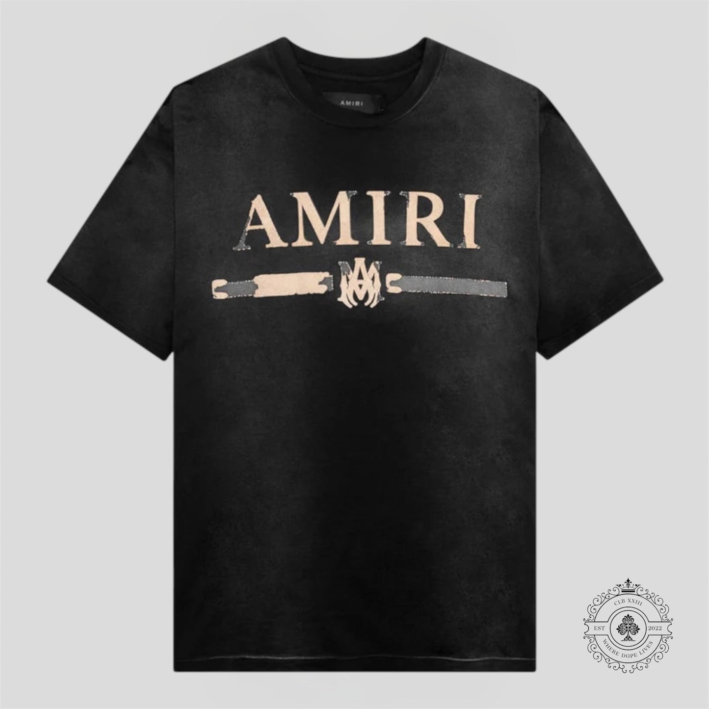 Amiri Ma Bar Applique Tee in Black