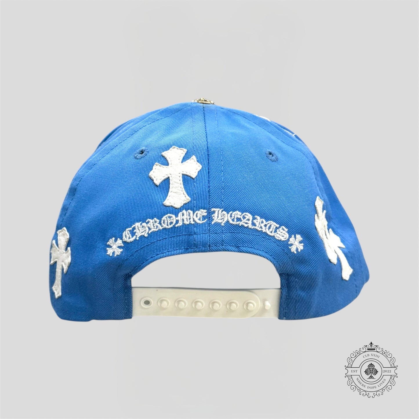Chrome Hearts Cross Patch Hat in Carolina Blue