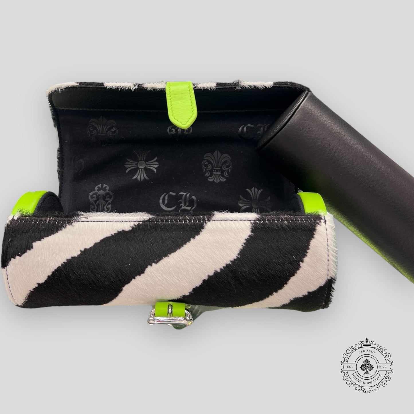 Chrome Hearts Zebra Stripe Cross Patch Watch Roll