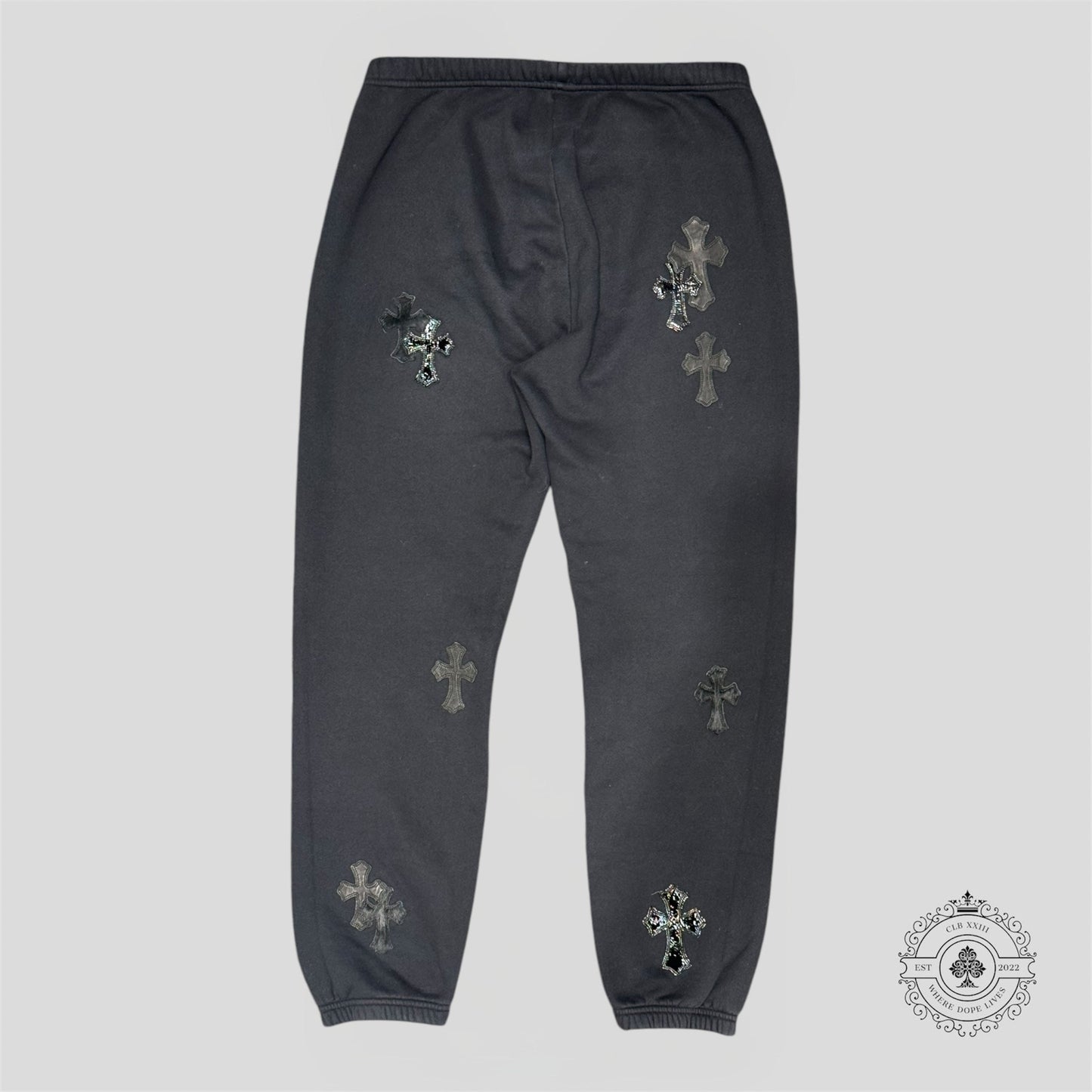 Chrome Hearts Cross Patch Sweatpants in Black