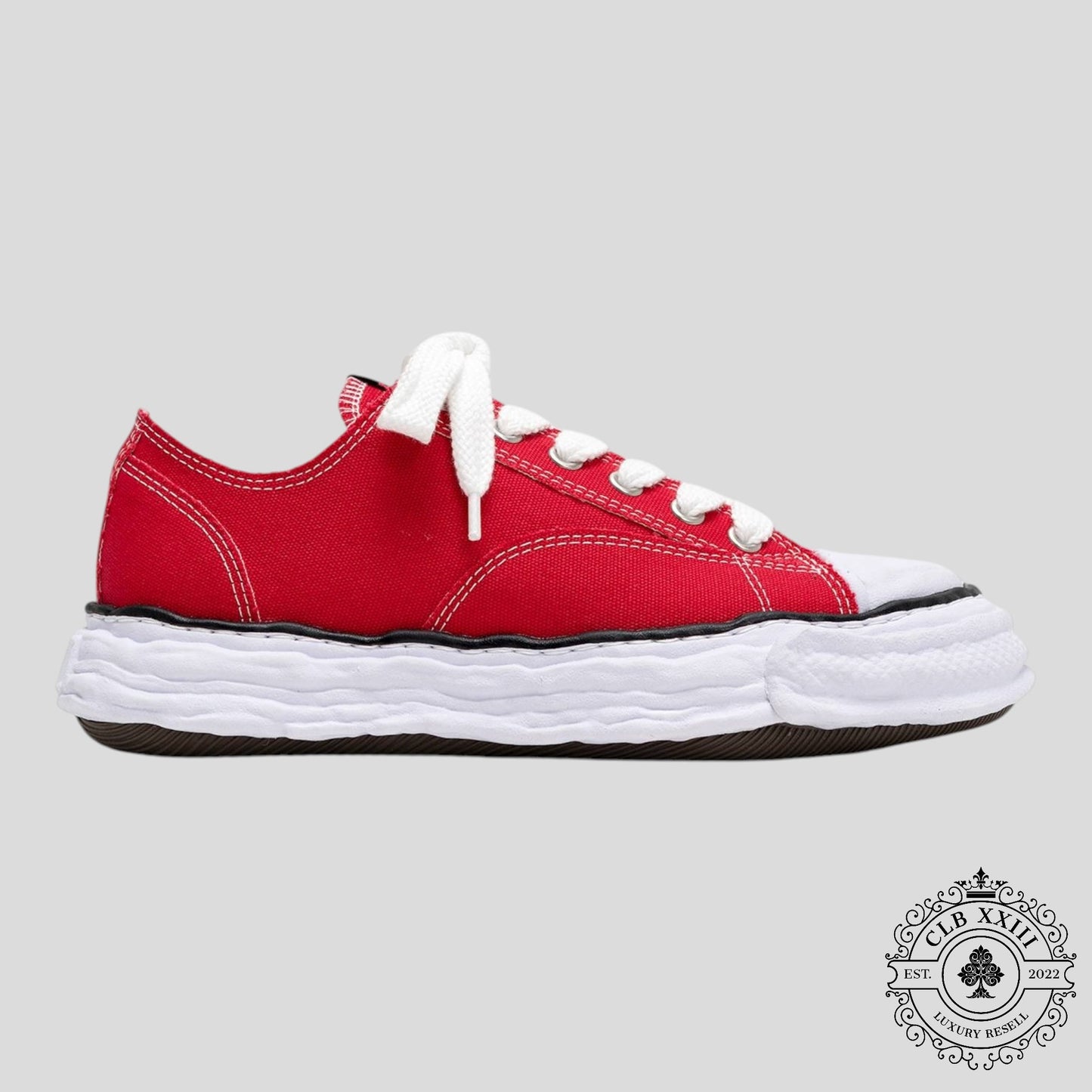 Maison Mihara Yasuhiro Peterson 23 OG Sole Canvas Low in Red