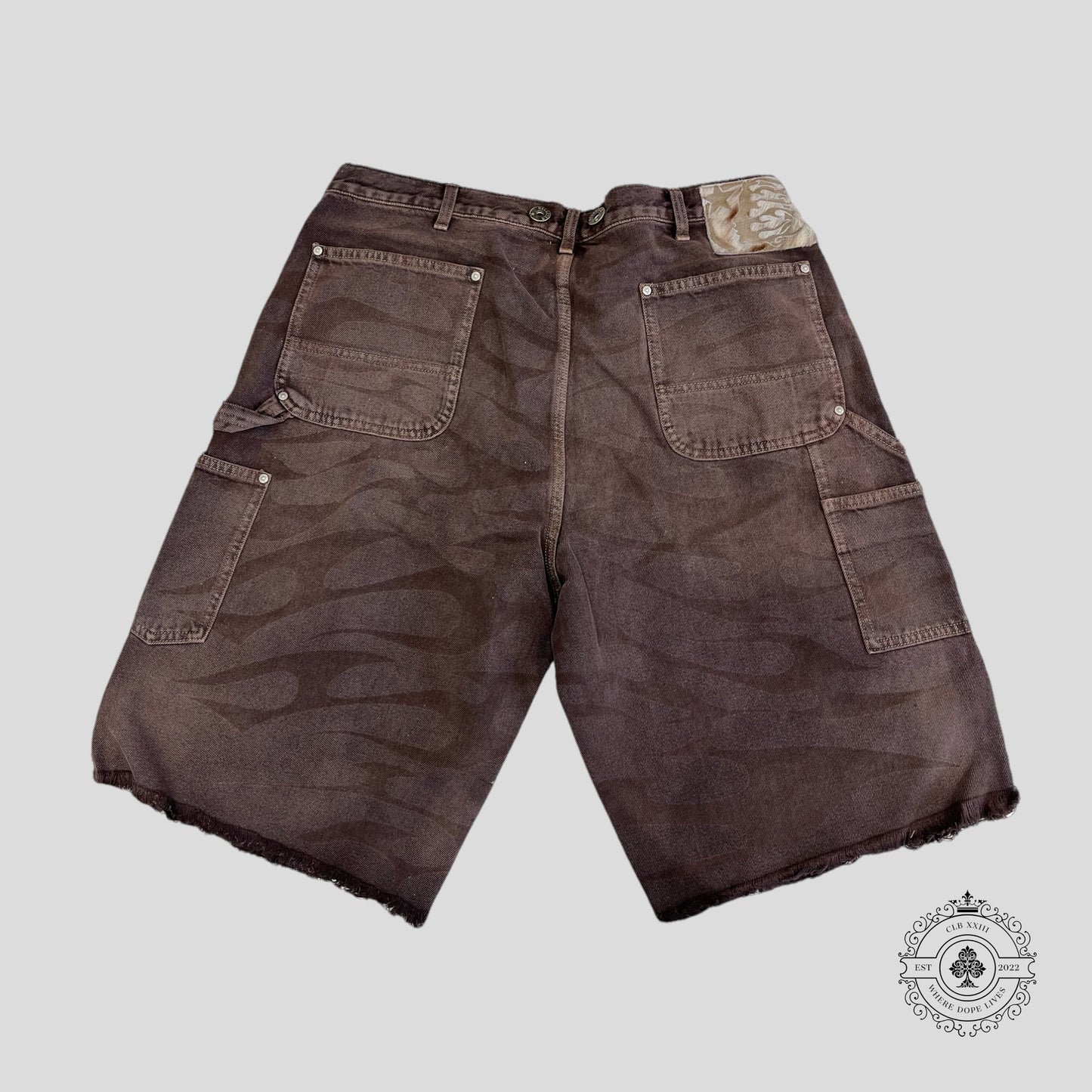 Hellstar Denim Shorts in Brown