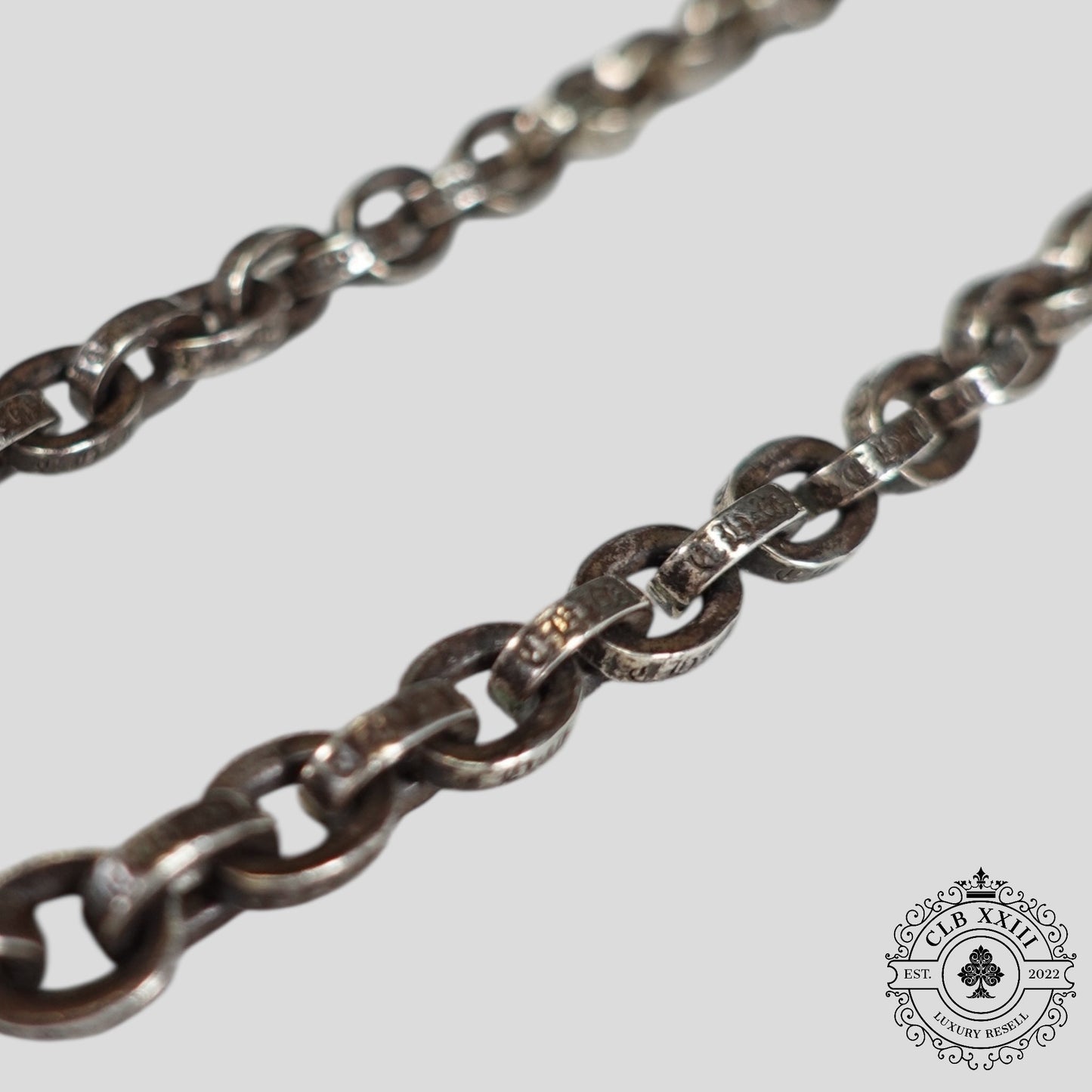 Chrome Hearts Paper Chain 20" Necklace in Silver