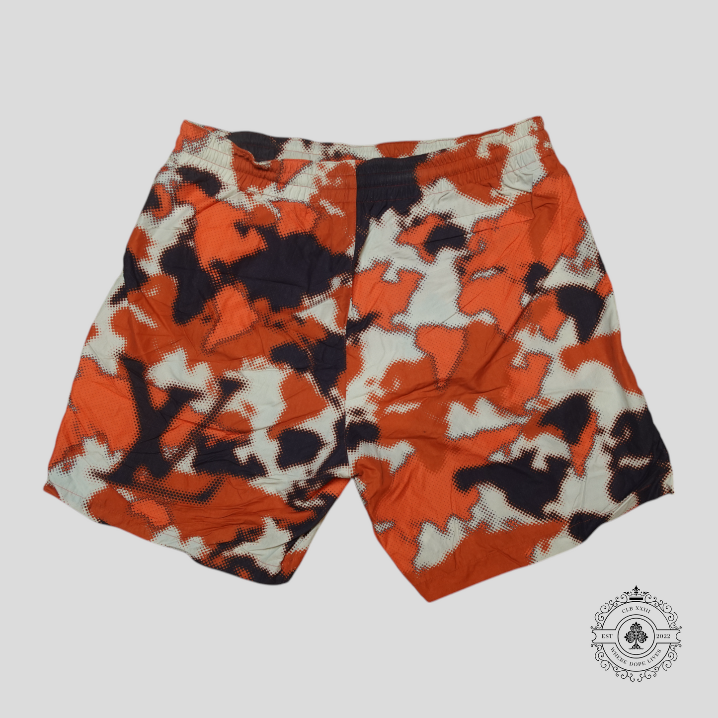 Louis Vuitton World Map Swim Shorts in White/Brown/Orange