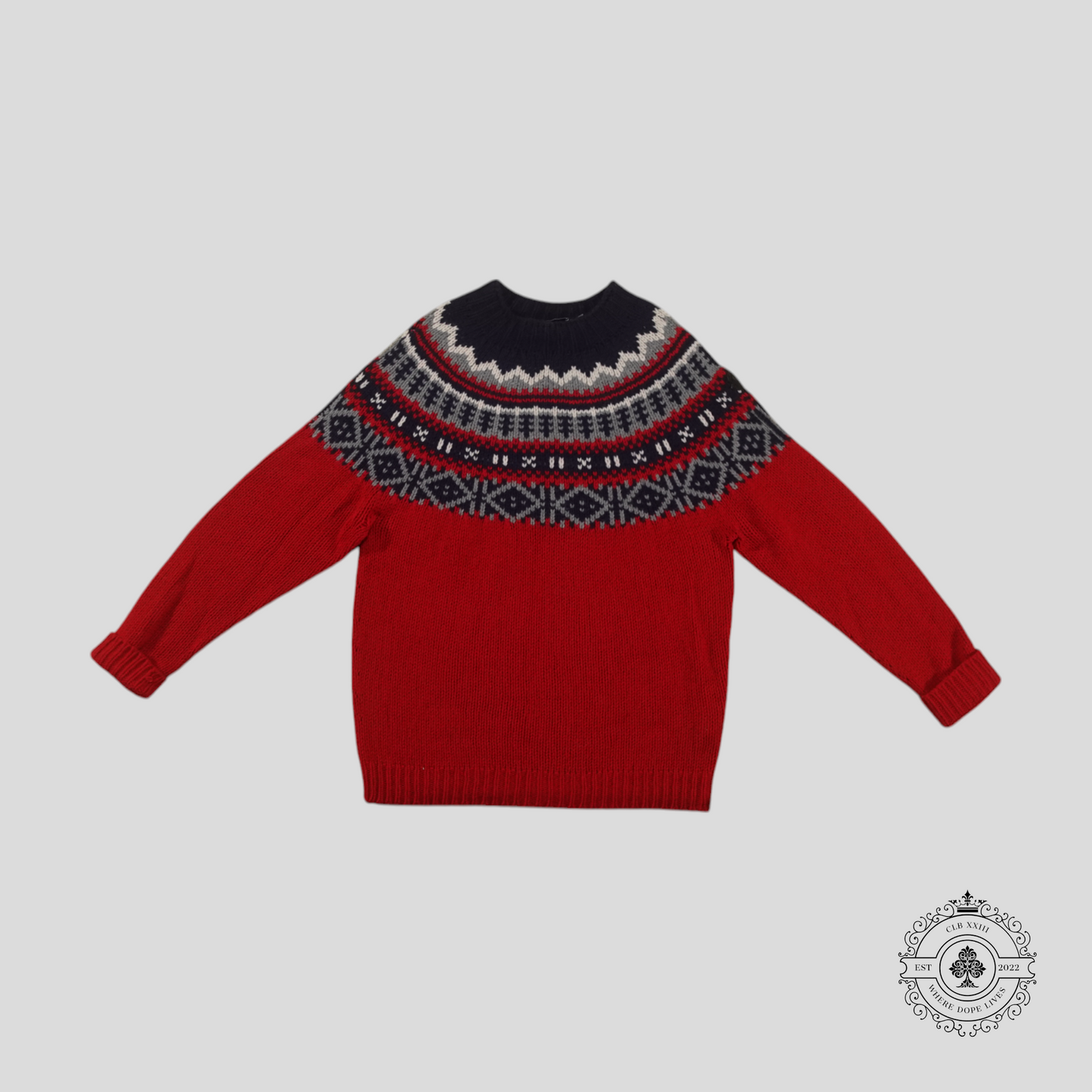 Moncler Jacquard Sweater in Red