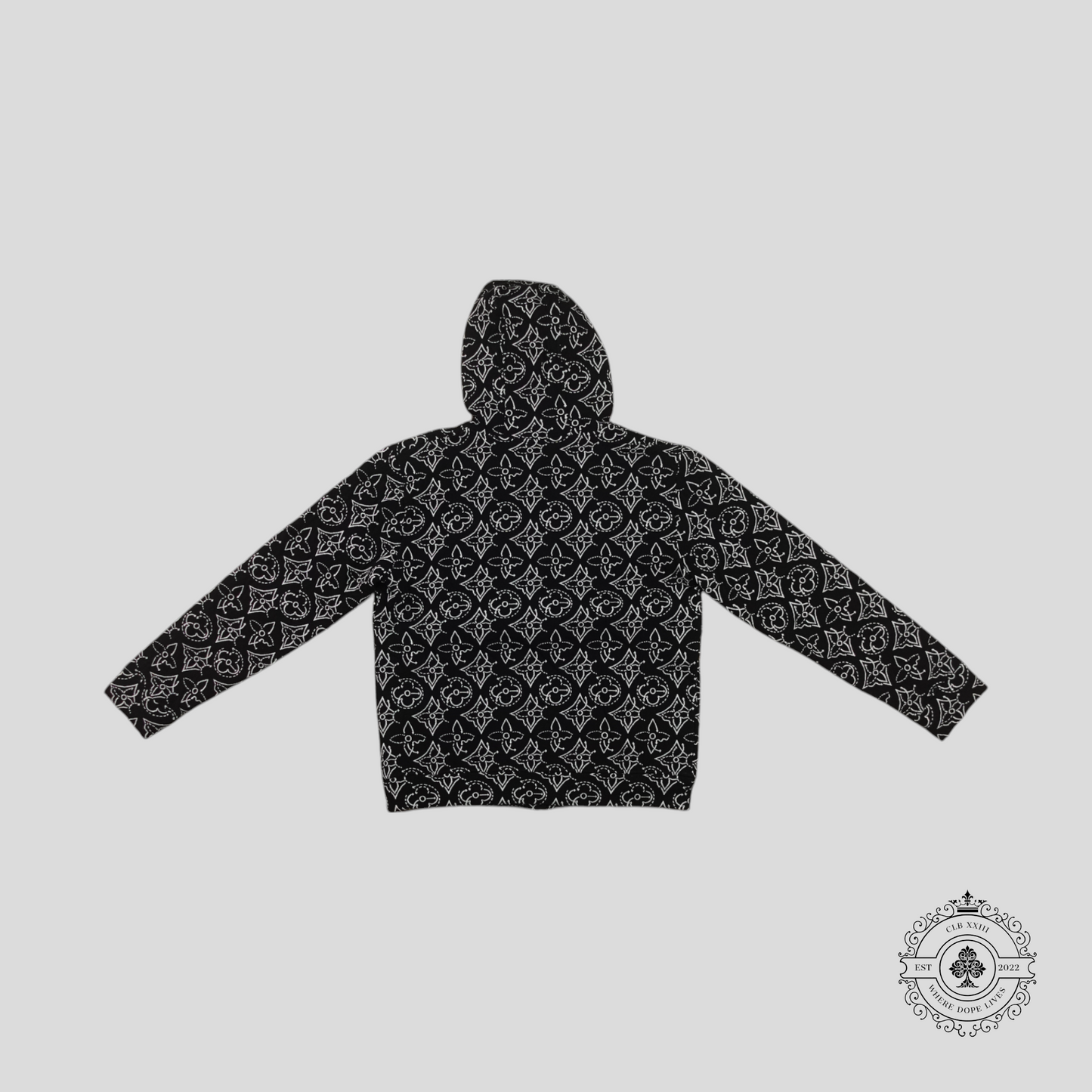 Louis Vuitton X NBA Strategic Flowers Quilted Zip Up Hoodie in Black