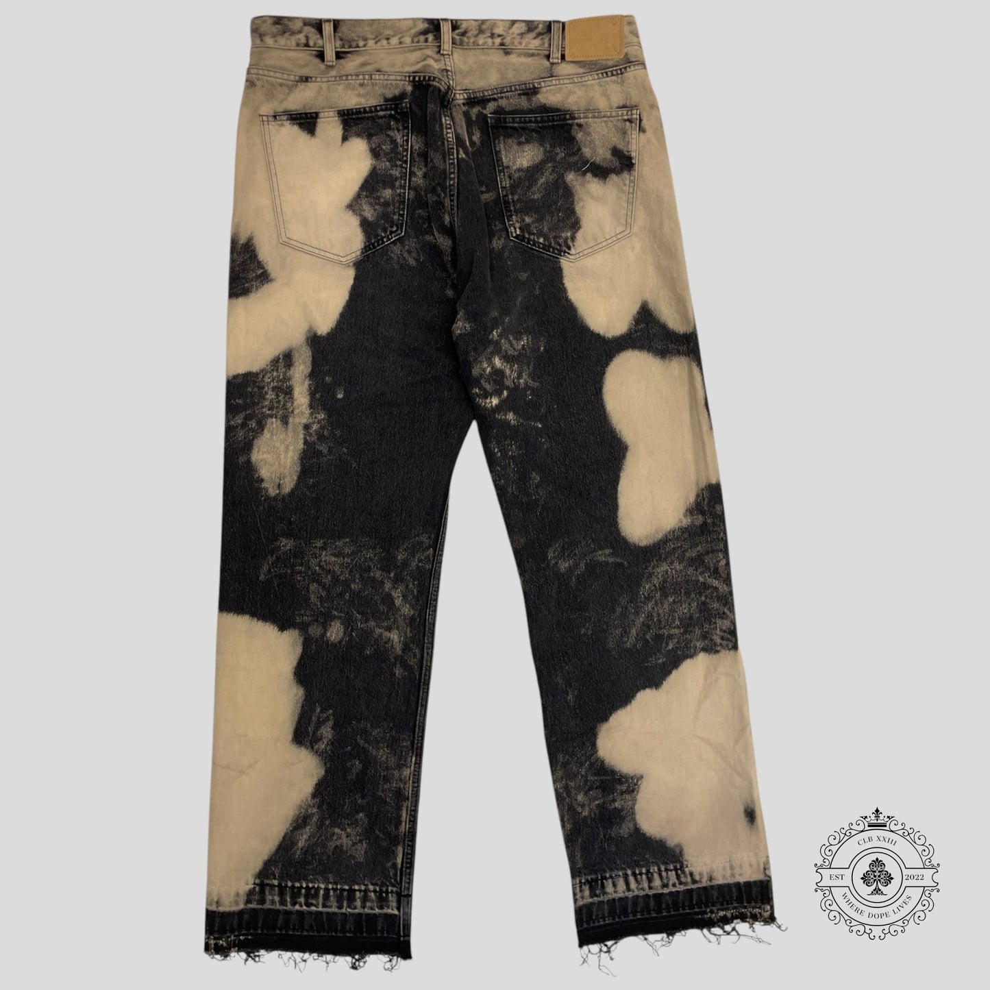 Celine Wesley Straight Leg Distressed Bleached Jeans