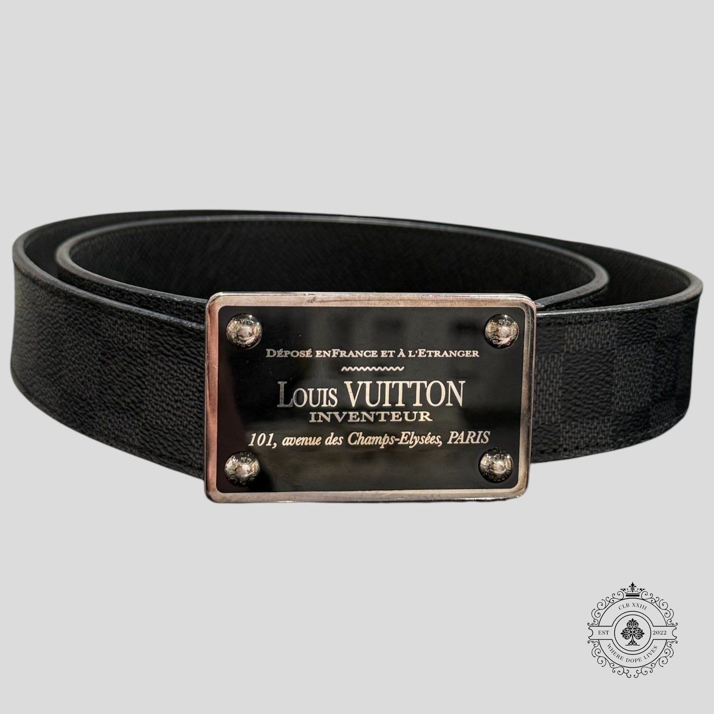 Louis Vuitton Inventeur Belt in Black