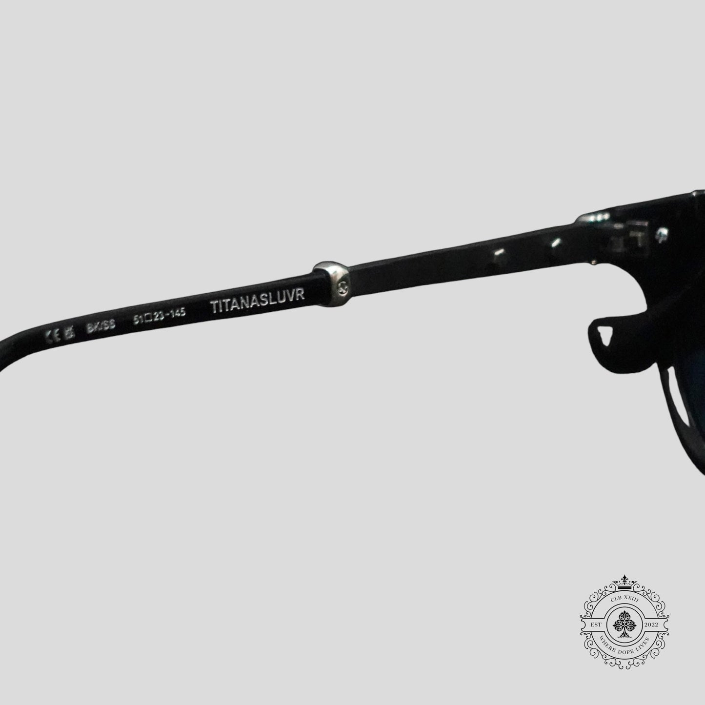 Chrome Hearts Titanasluvr Glasses in Black/Silver