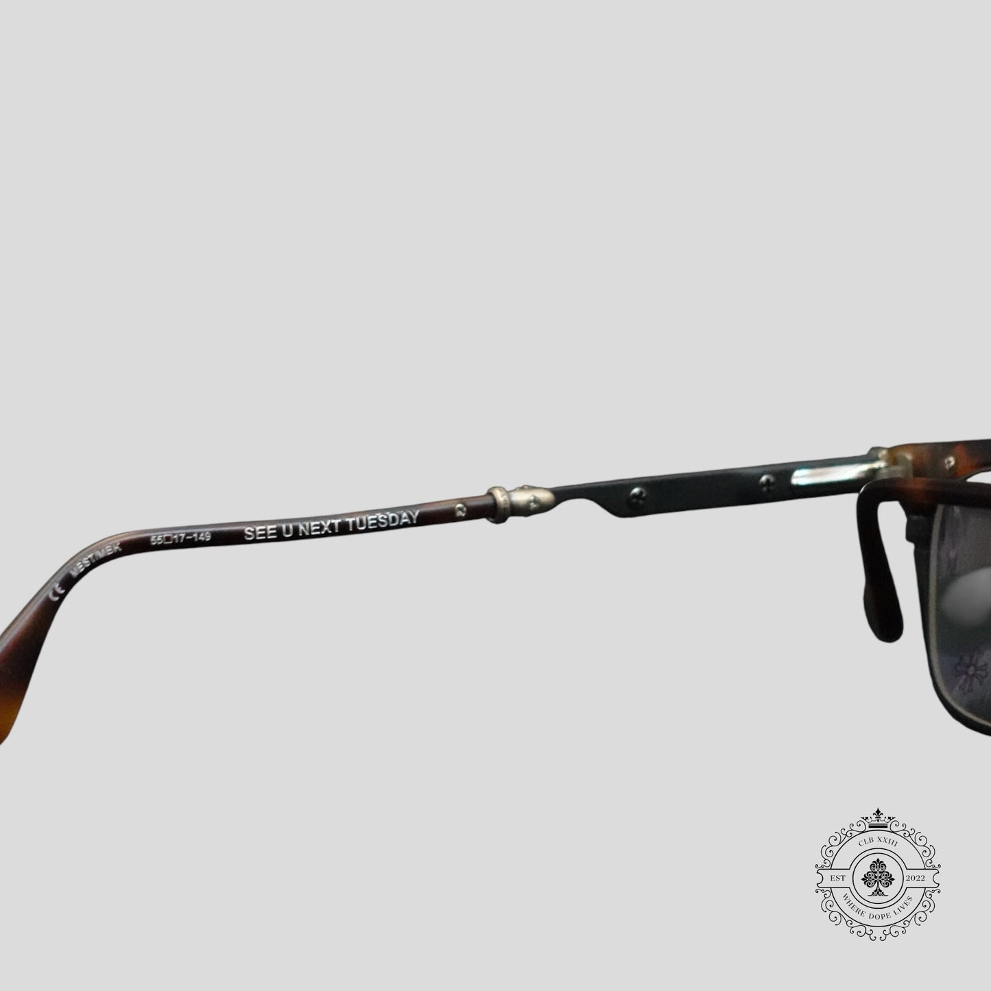 Chrome Hearts See U Next Tuesday Glasses in Tortoise Shell/Silver