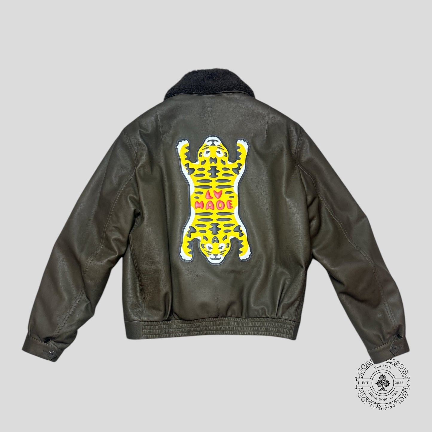 Louis Vuitton Tiger Patch Leather Blouson in Brown
