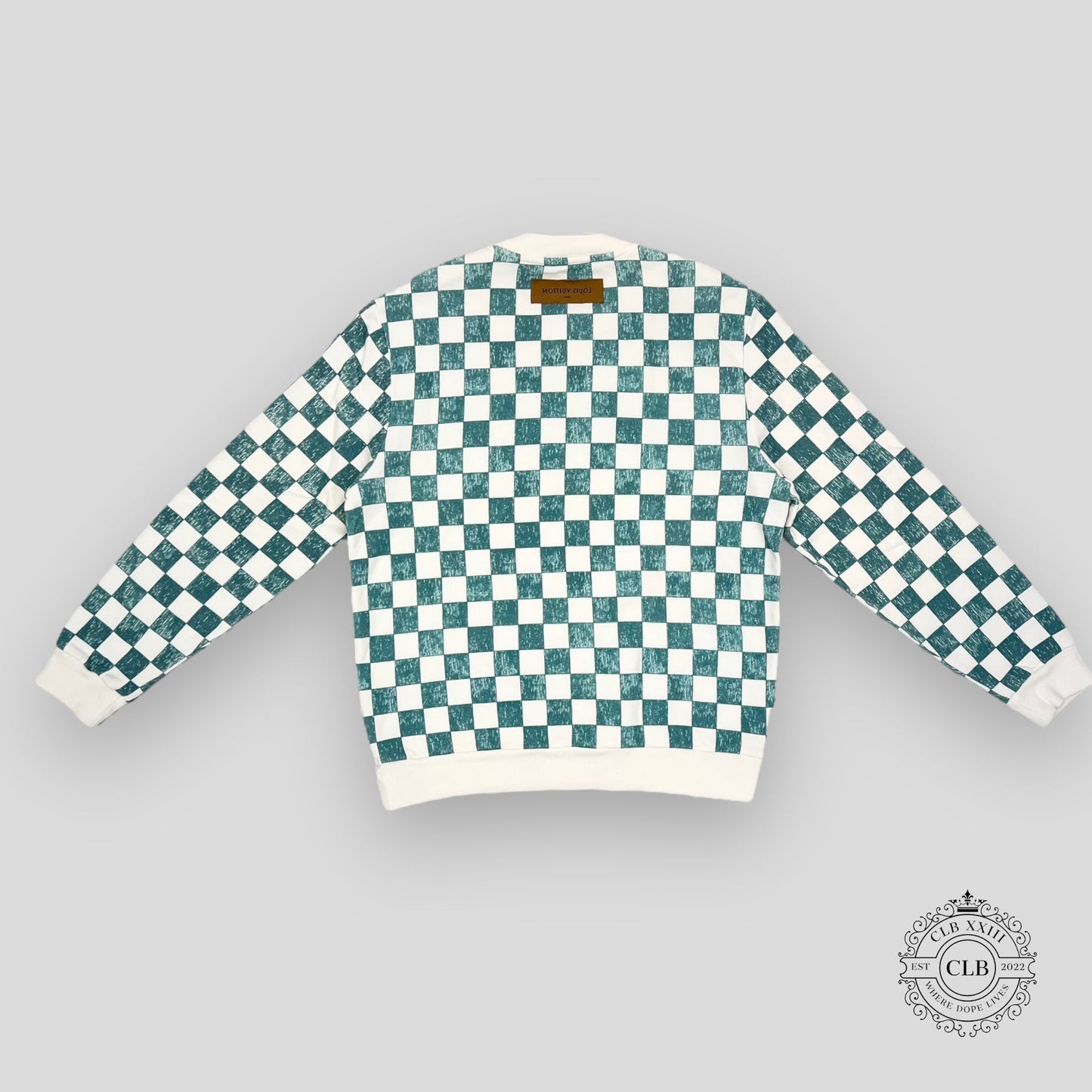 LOUIS VUITTON CHECKERED SWEATSHIRT - TEAL