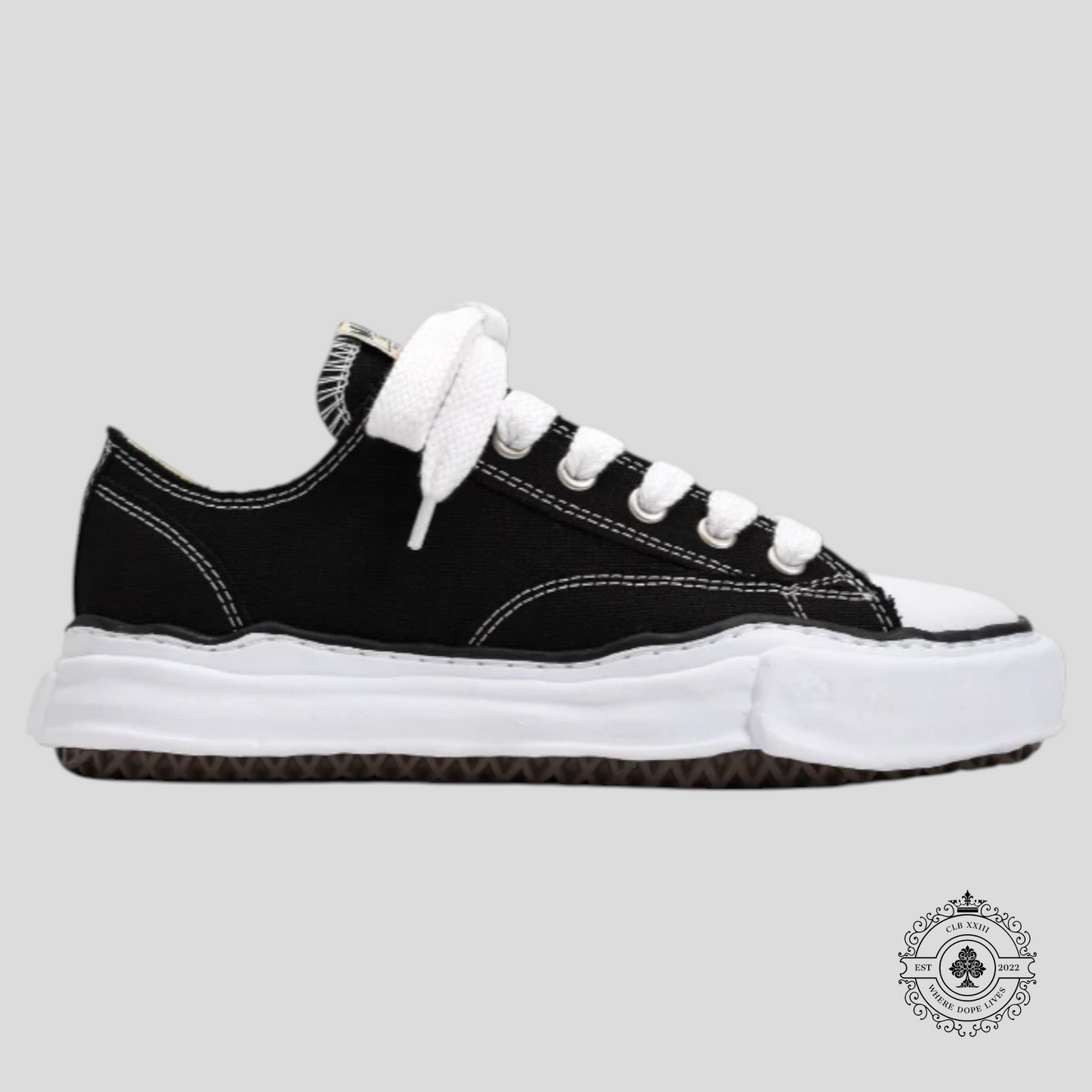 Maison Mihara Yasuhiro Peterson OG Sole Canvas Low Black