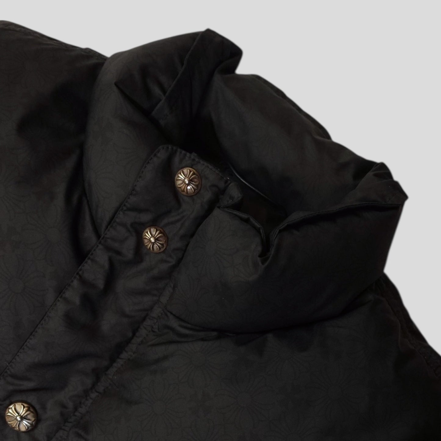 Chrome Hearts Plus Pattern Puffer in Black