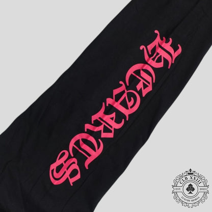 Chrome Hearts Neck Logo Long Sleeve Tee in Black/Pink