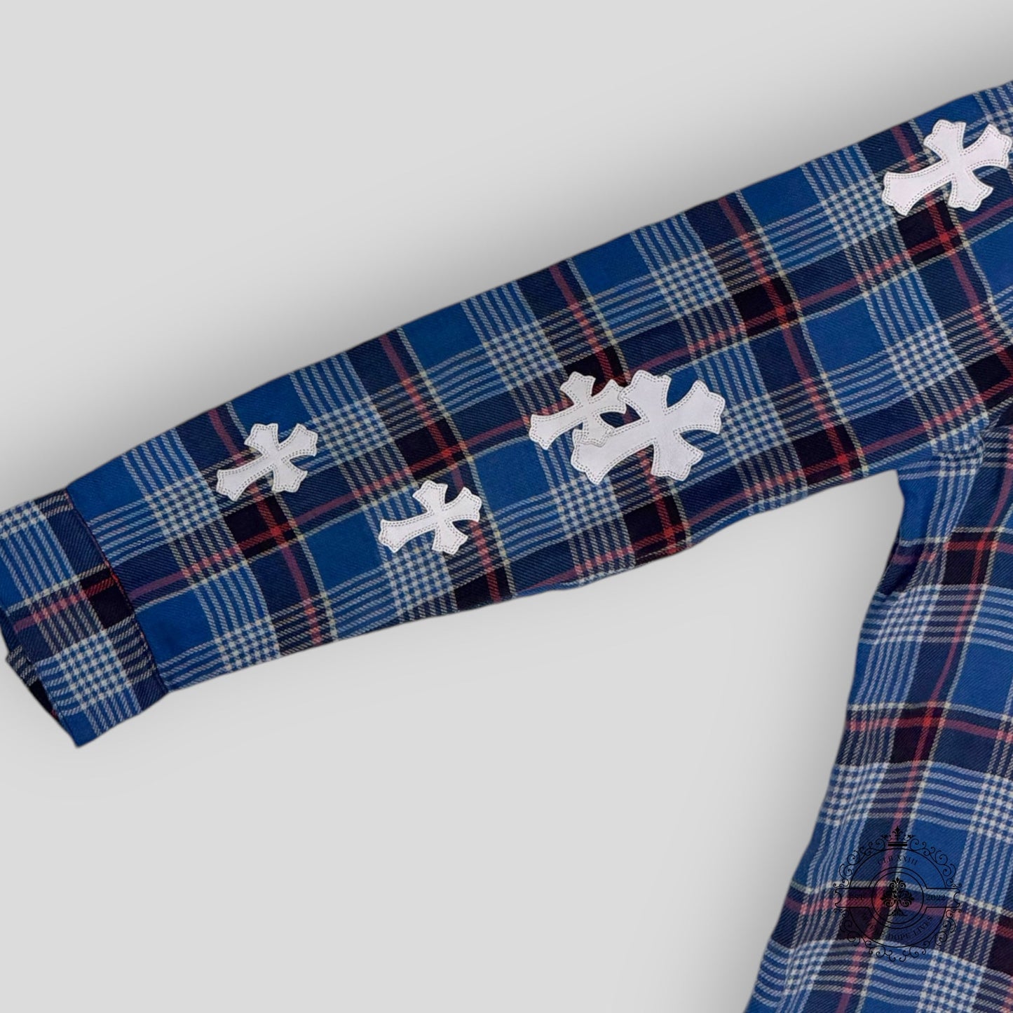 Chrome Hearts Cross Patch Flannel Shirt