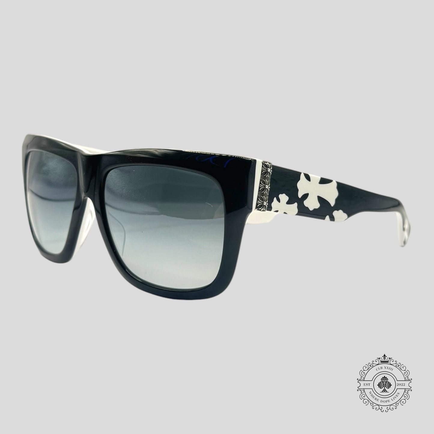 Chrome Hearts Slhore Sunglasses in Black/White