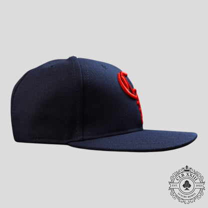 Chrome Hearts CH Embroidered Hat in Navy/Red