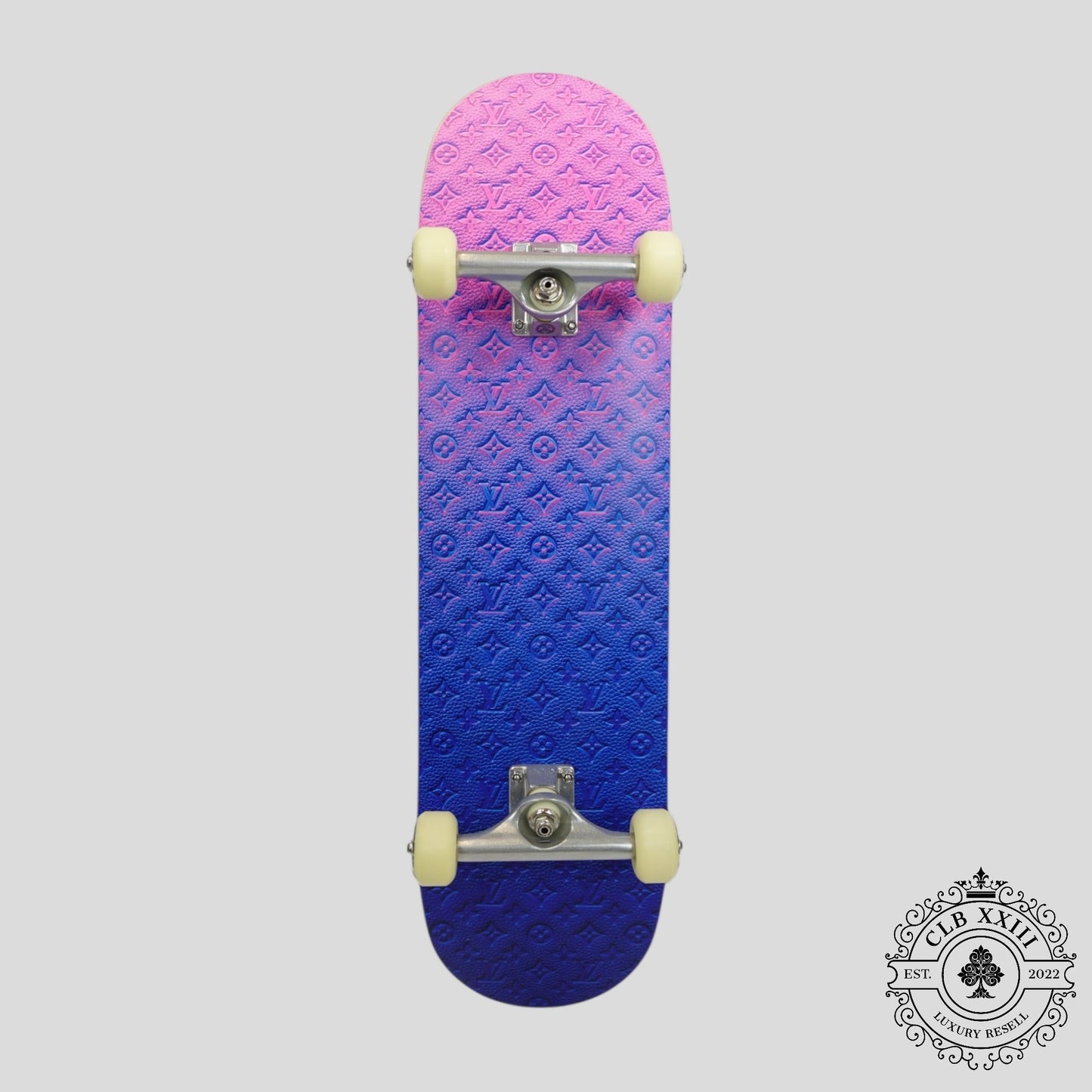 Louis Vuitton Pink & Blue Illusion Monogram Skateboard