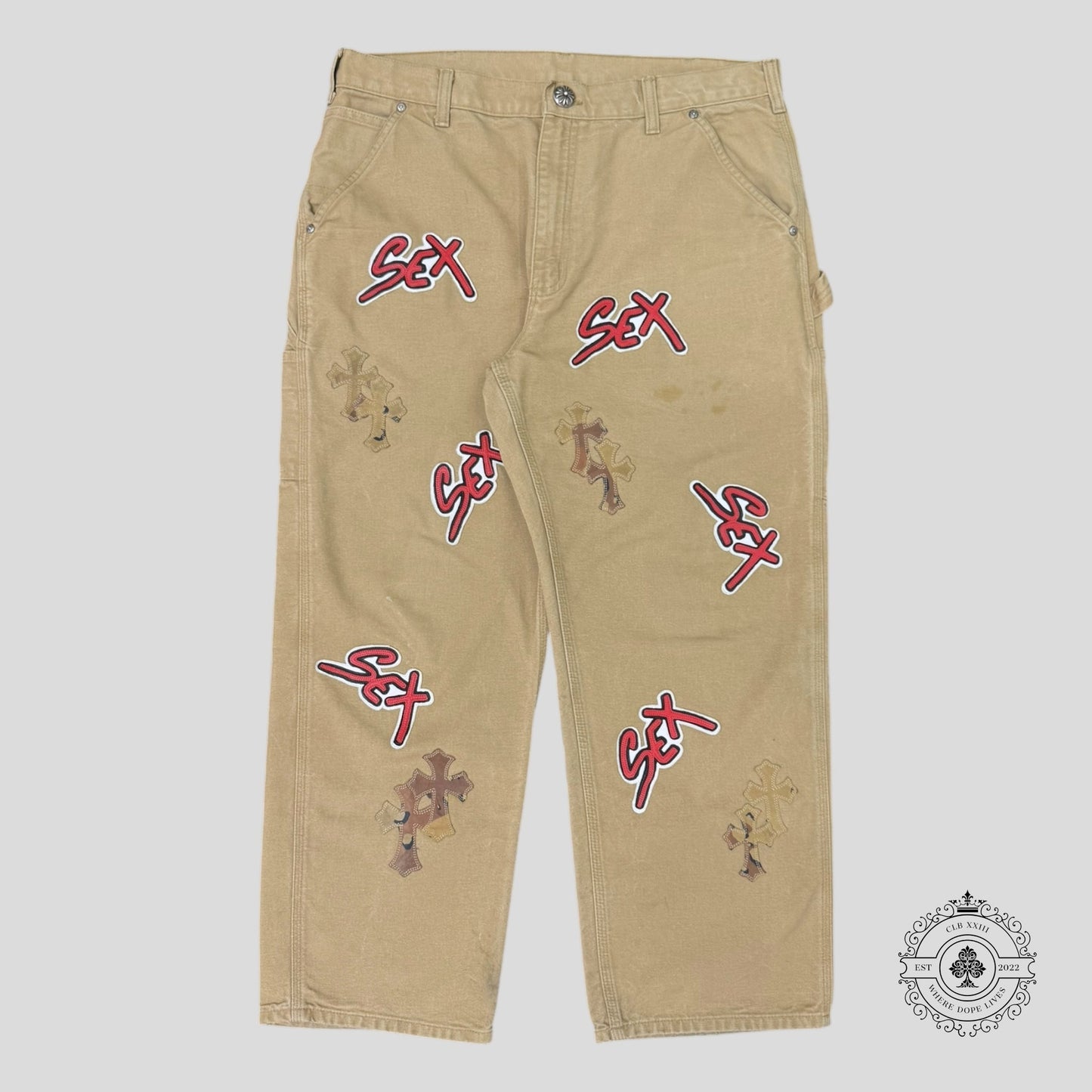 Chrome Hearts Sex Records Patch Carpenter Pants