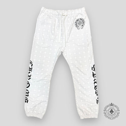 Chrome Hearts All Over Monogram Sweatpants in White