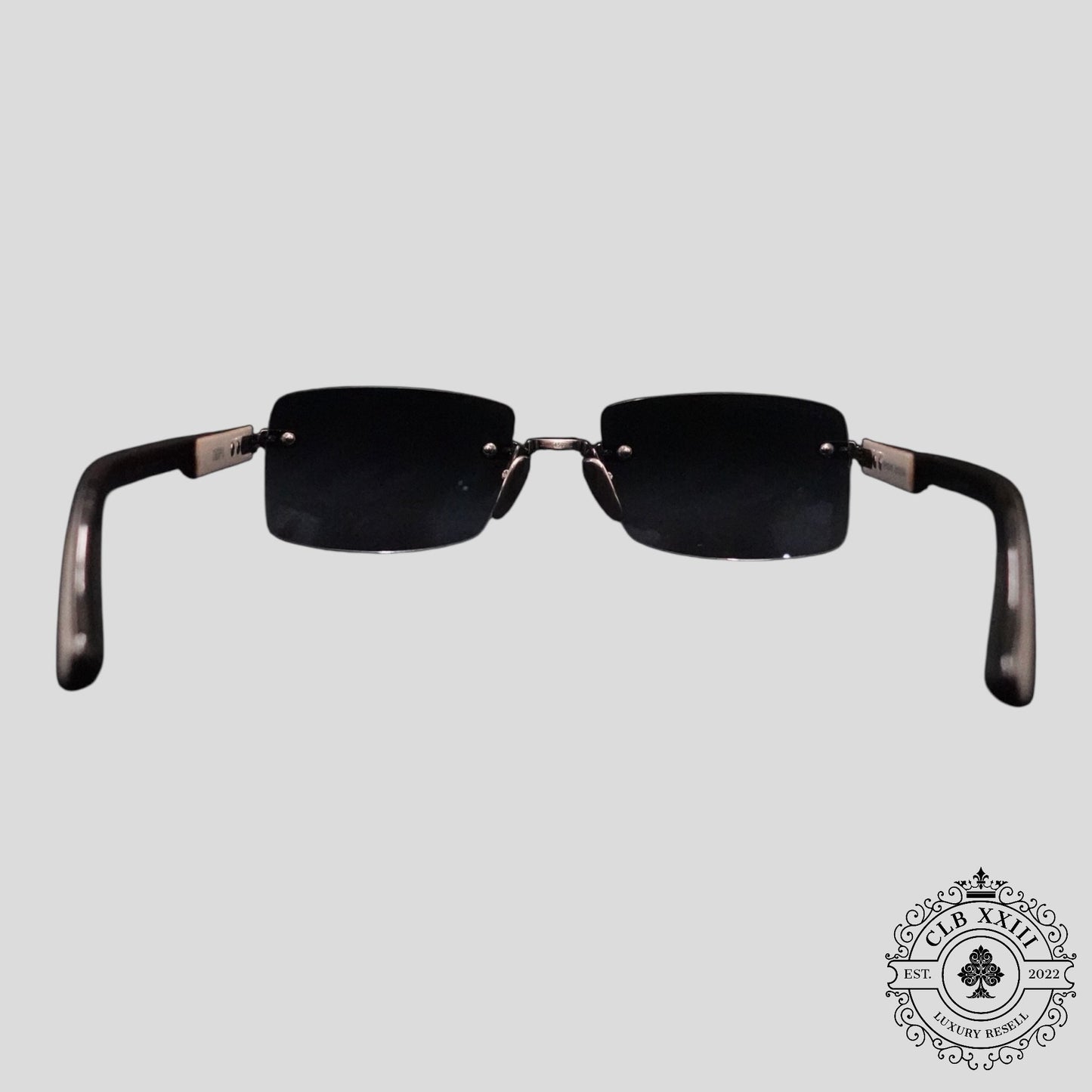 Chrome Hearts Deep II Sunglasses in White/Silver