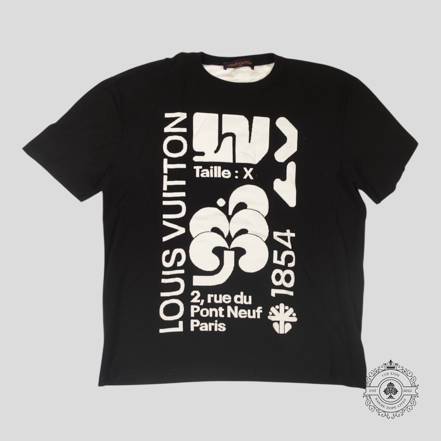 Louis Vuitton Intarsia Graphic Tee in Black
