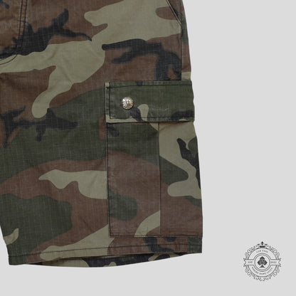 Chrome Hearts Cross Patch Canvas Shorts in Camo
