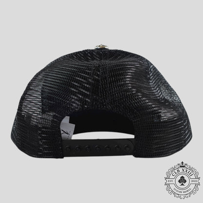 Chrome Hearts Hollywood CH Patch Trucker Hat in Black