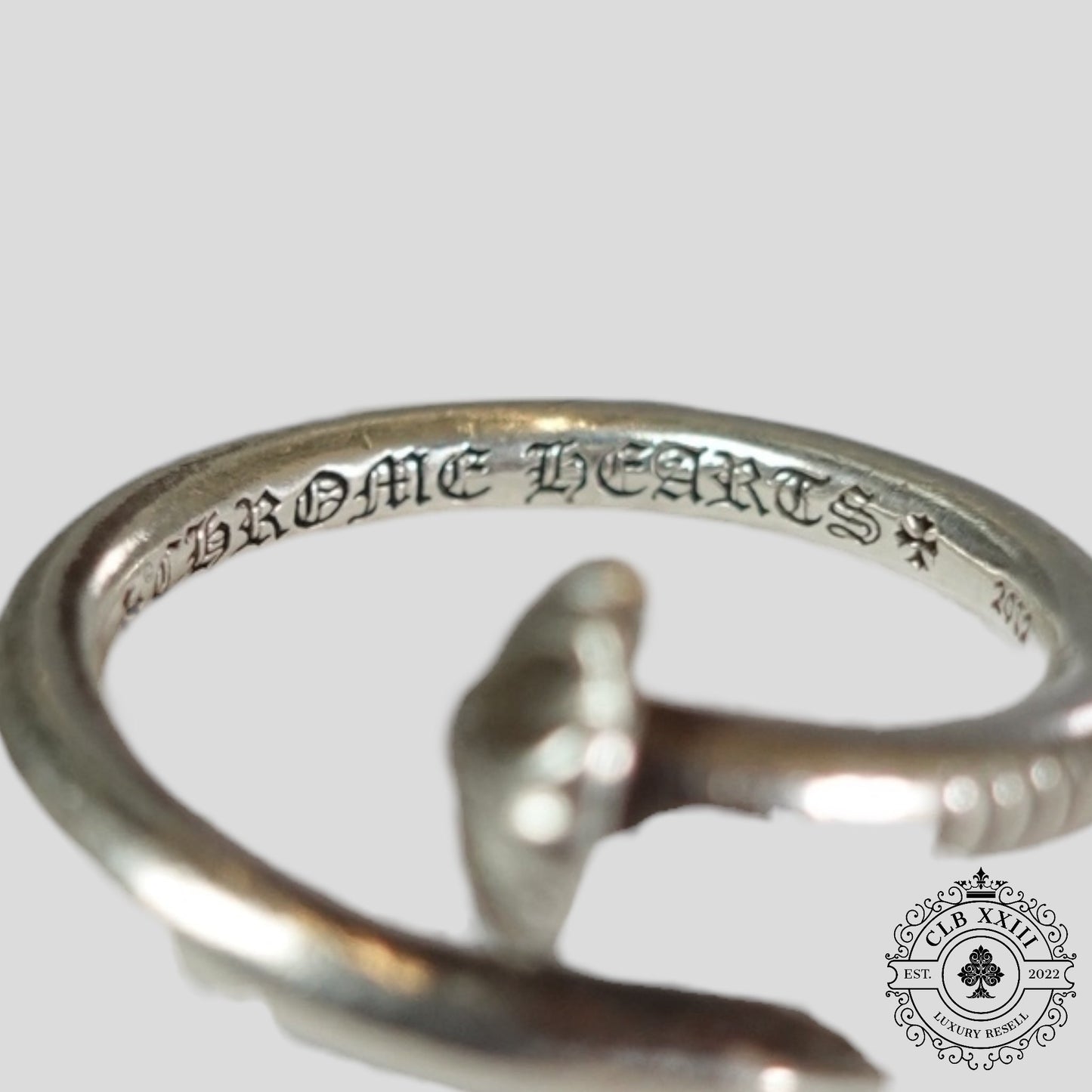 Chrome Hearts Nail Ring in Silver
