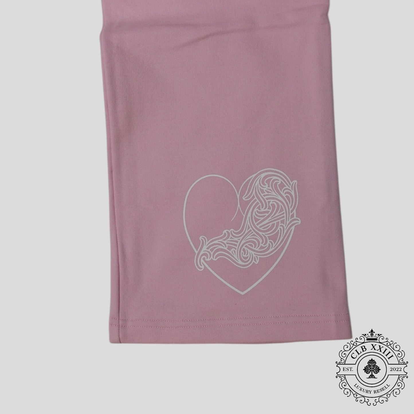 Chrome Hearts Art Basel Vine Heart Sweatpants in Light Pink