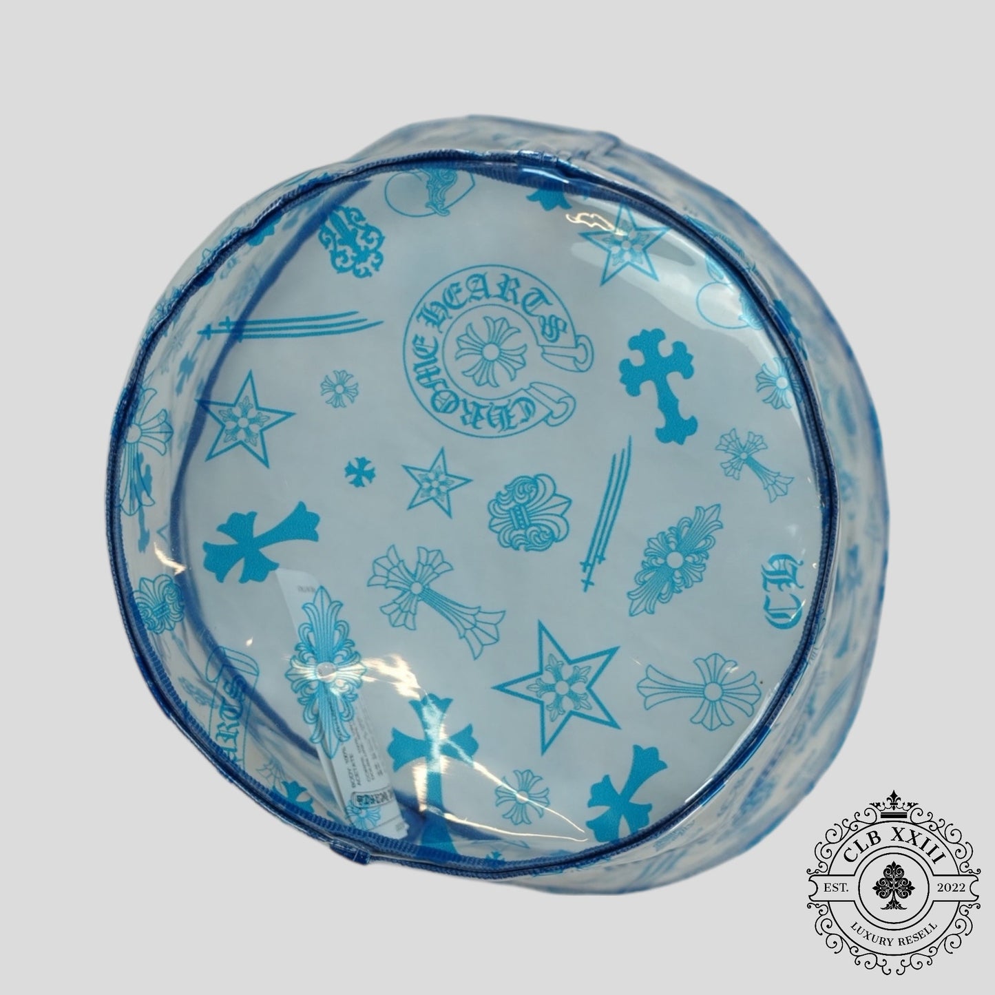 Chrome Hearts Transparent Bucket Hat in Clear/Blue