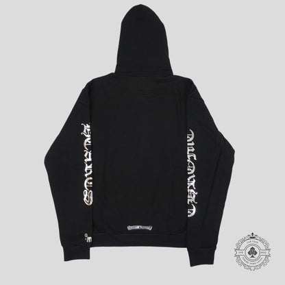 Chrome Hearts 1988 Vertical Logo Hoodie in Black/Silver