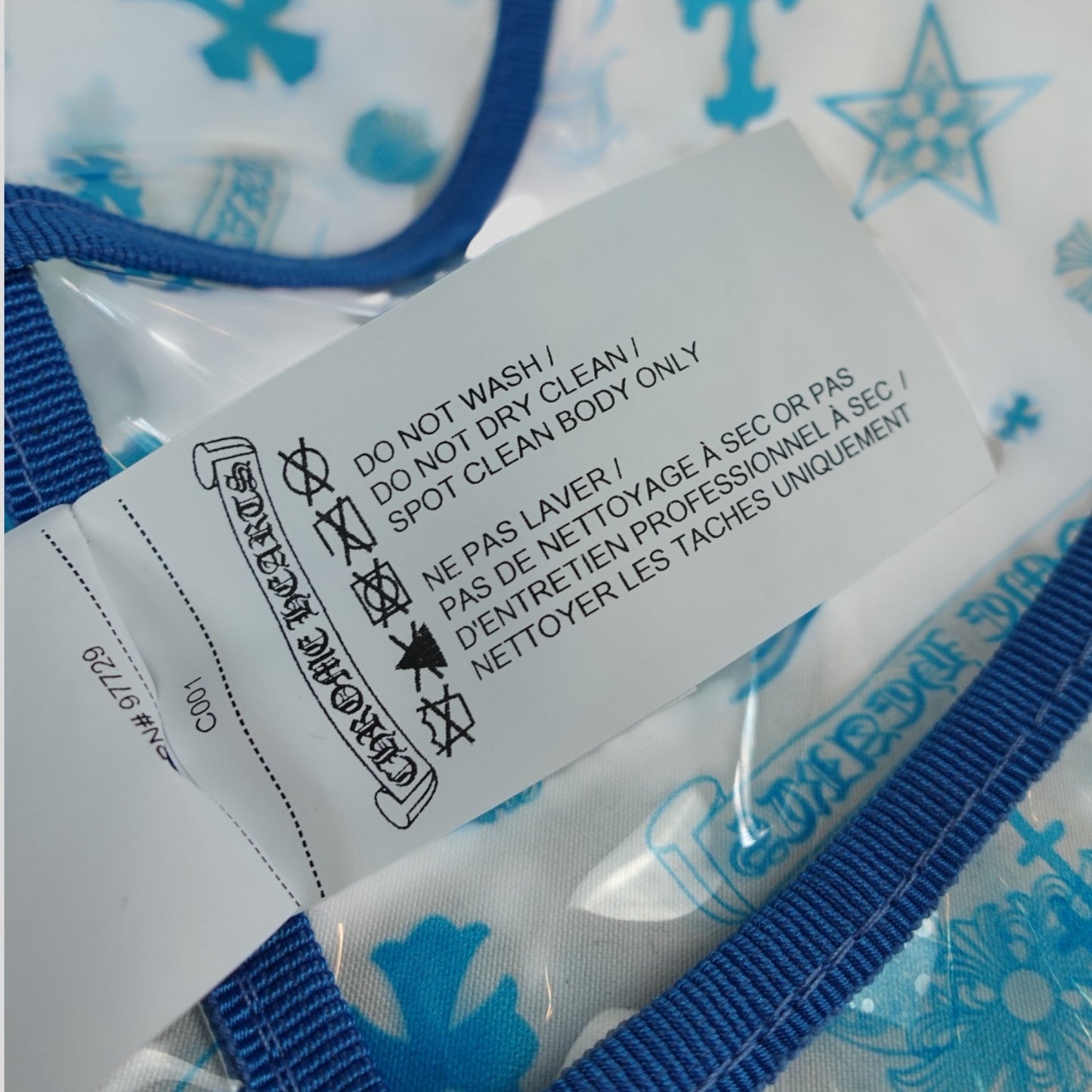 Chrome Hearts Transparent Bucket Hat in Clear/Blue