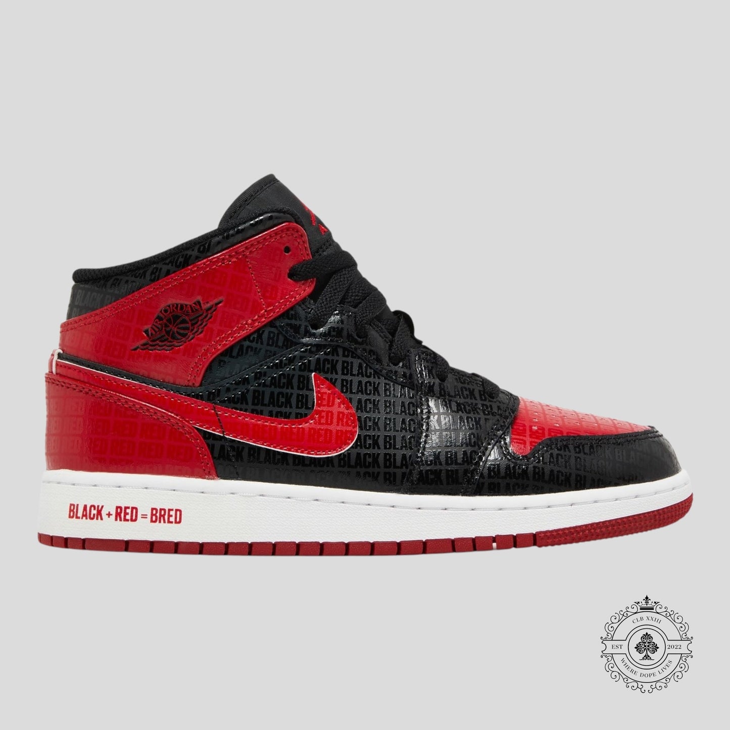 Air Jordan 1 Mid Bred Text (GS)
