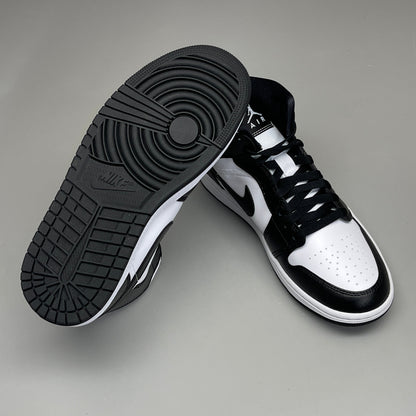 NIKE AIR JORDAN 1 Mid Panda Shoe Women's Sz 6 Black / White DV0991-101 (New)