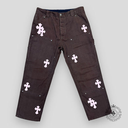 Chrome Hearts Pink Patch Double Knee Carpenter Pants