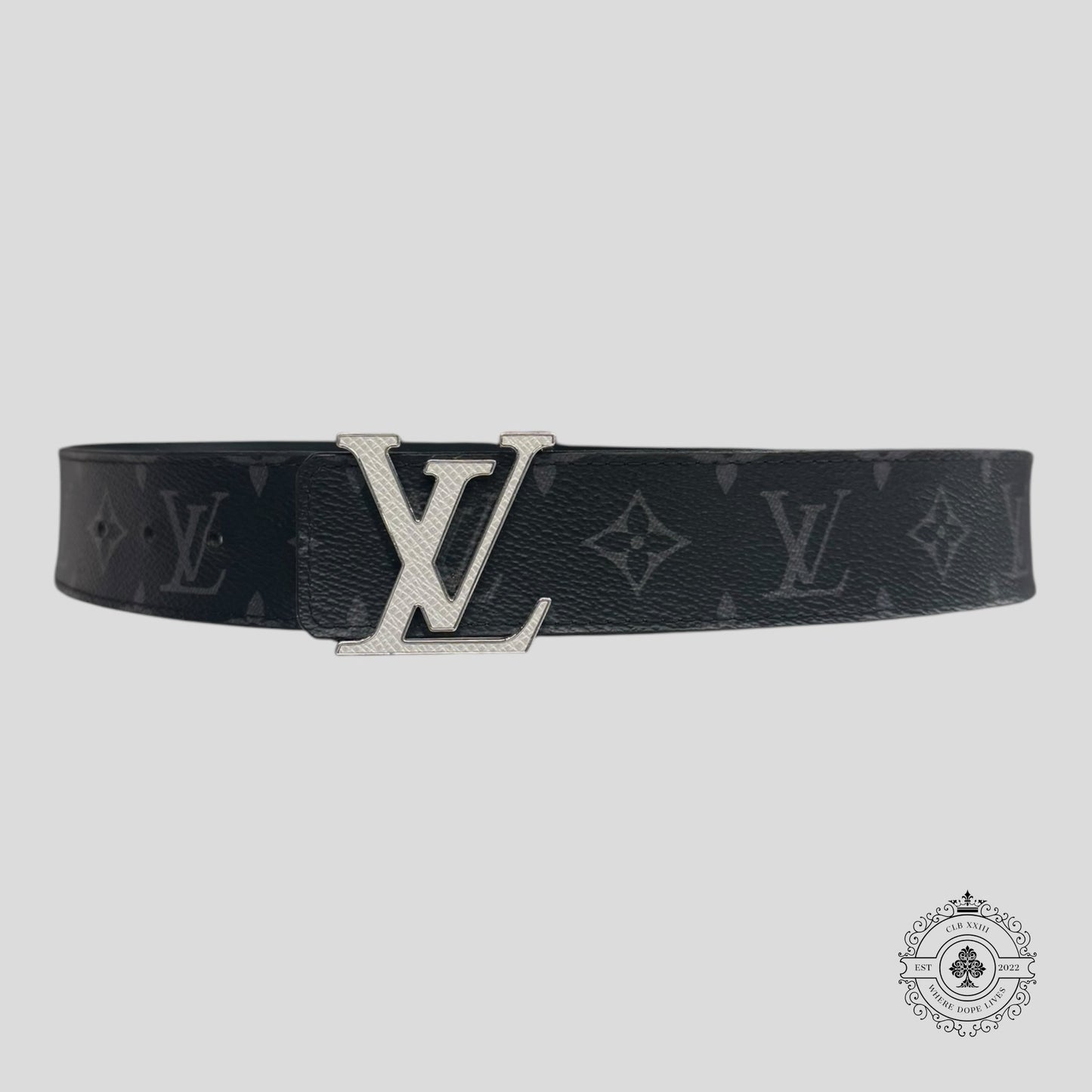 Louis Vuitton Monogram Eclipse Taigarama Belt in Black