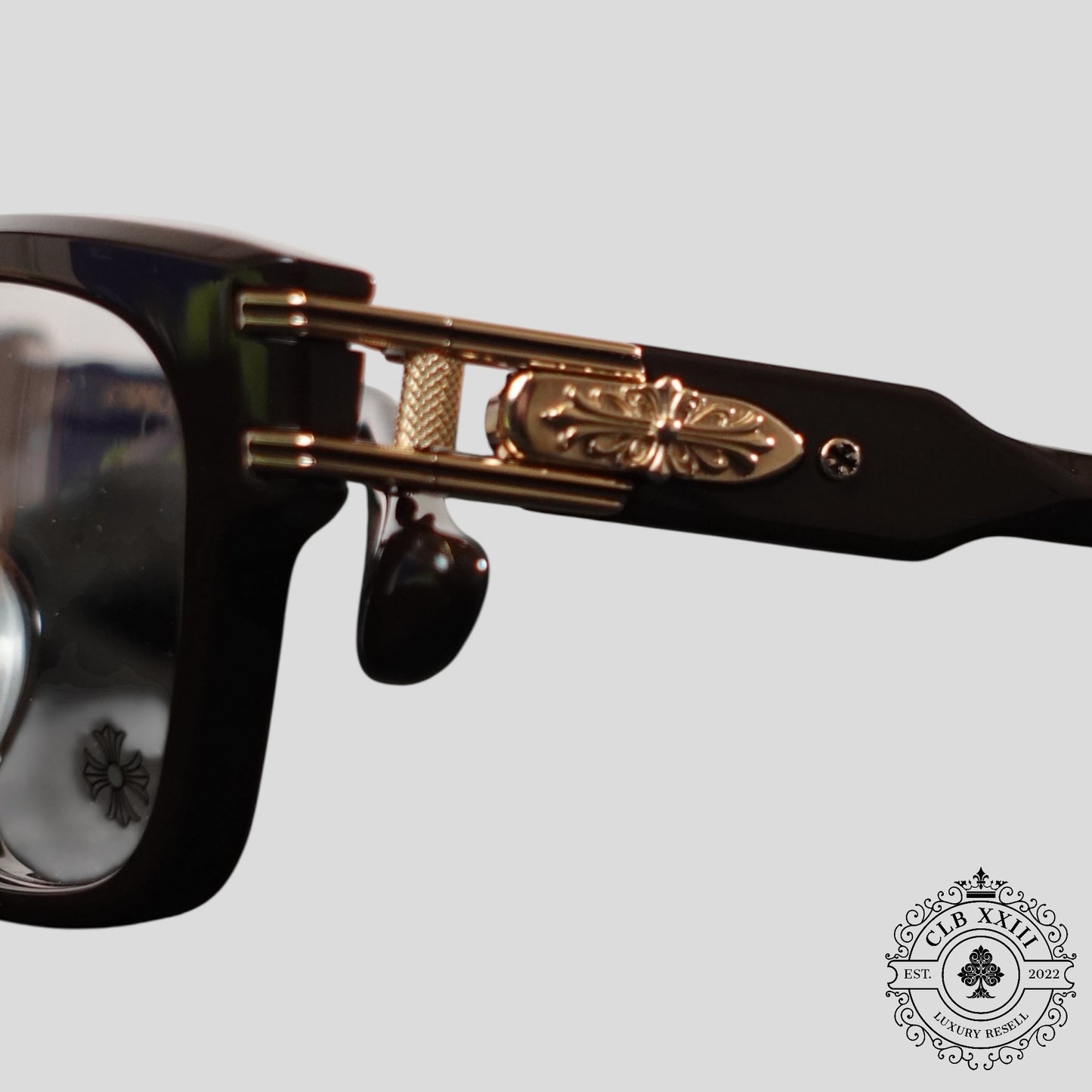 Chrome Hearts Bulge Glasses in Brown/Gold
