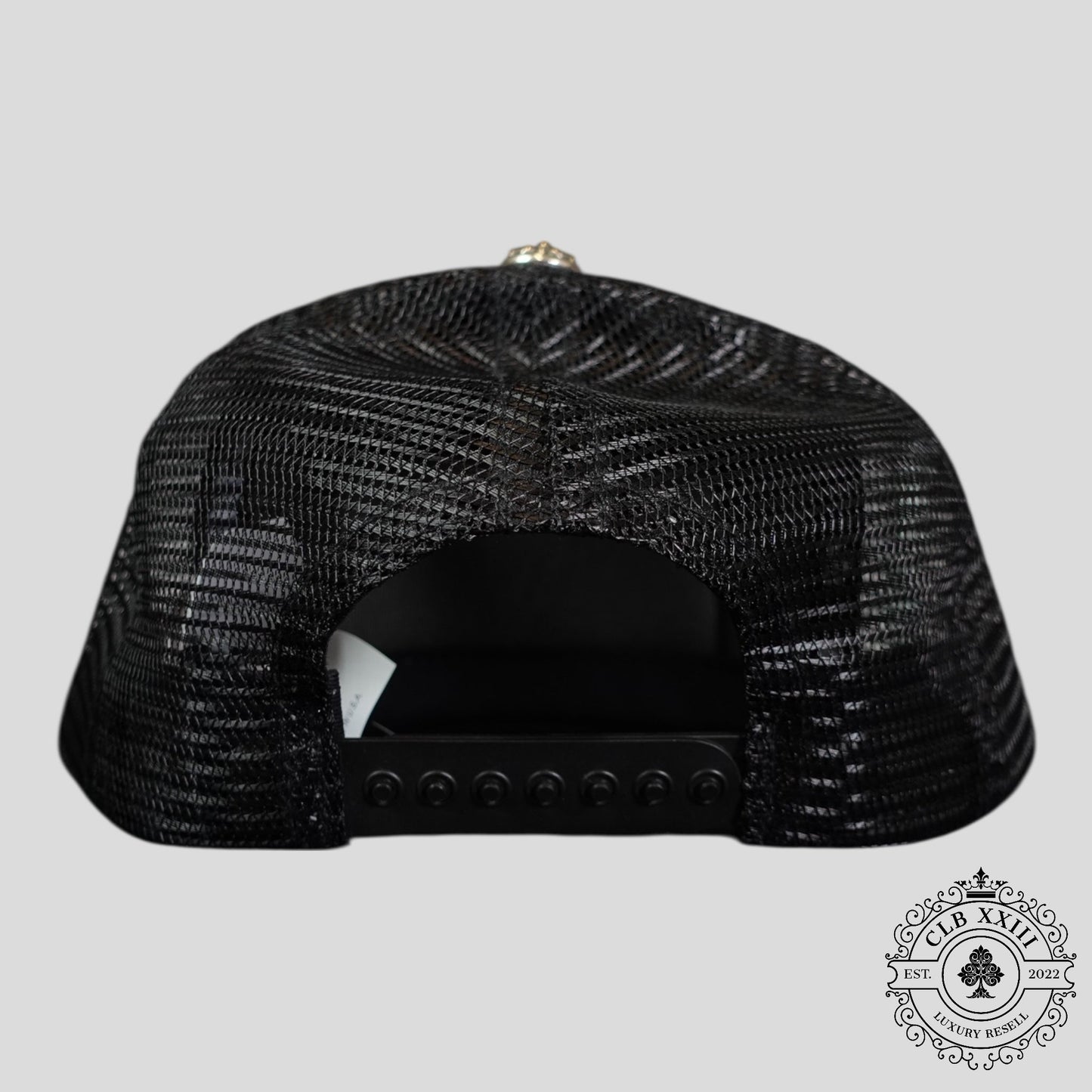 Chrome Hearts Fuck Hollywood Trucker Hat in Black