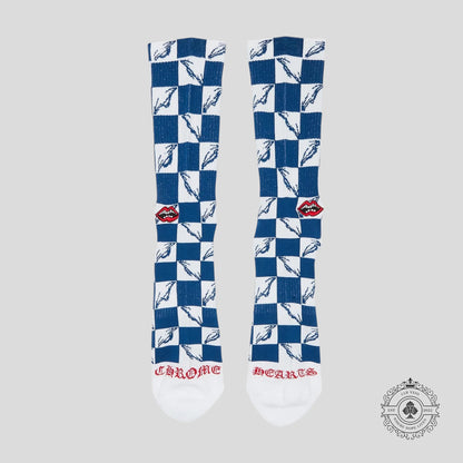 Chrome Hearts 99 Eyes Socks in Dark Blue