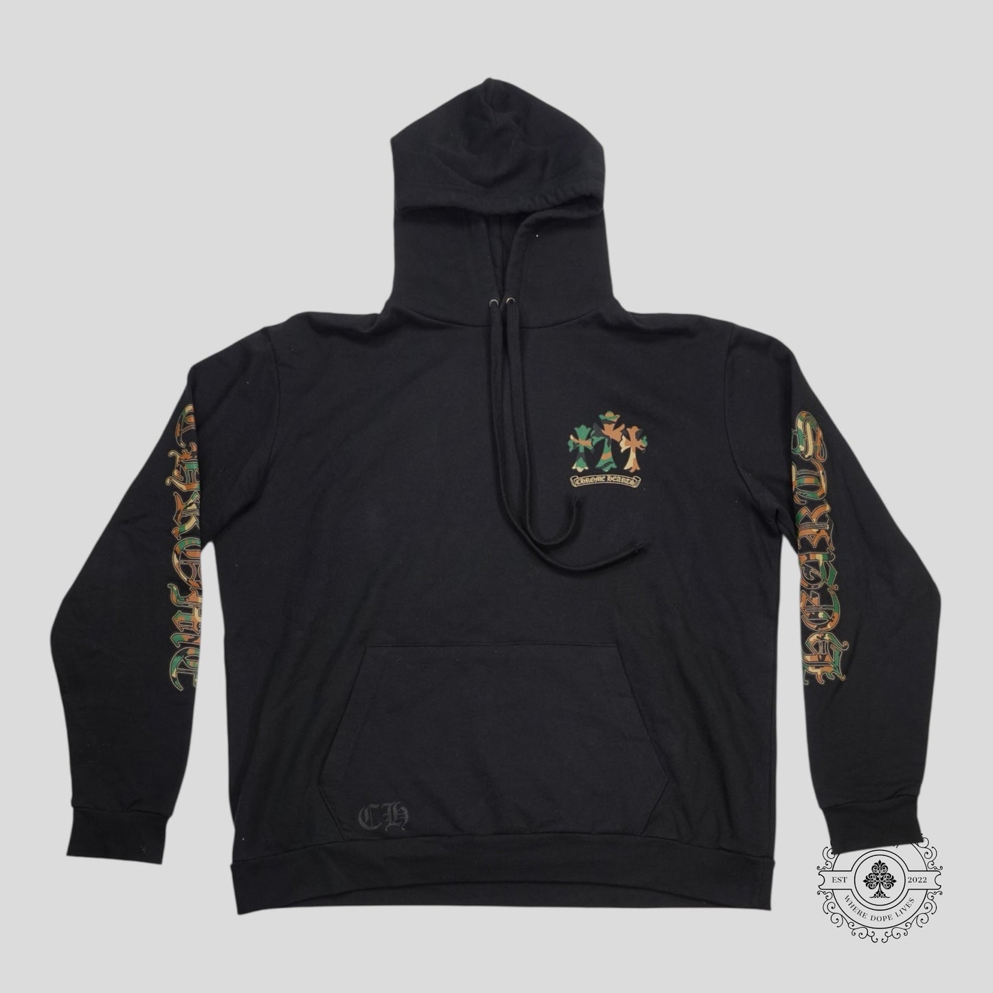Chrome Hearts Triple Cross Hoodie in Black/Camo