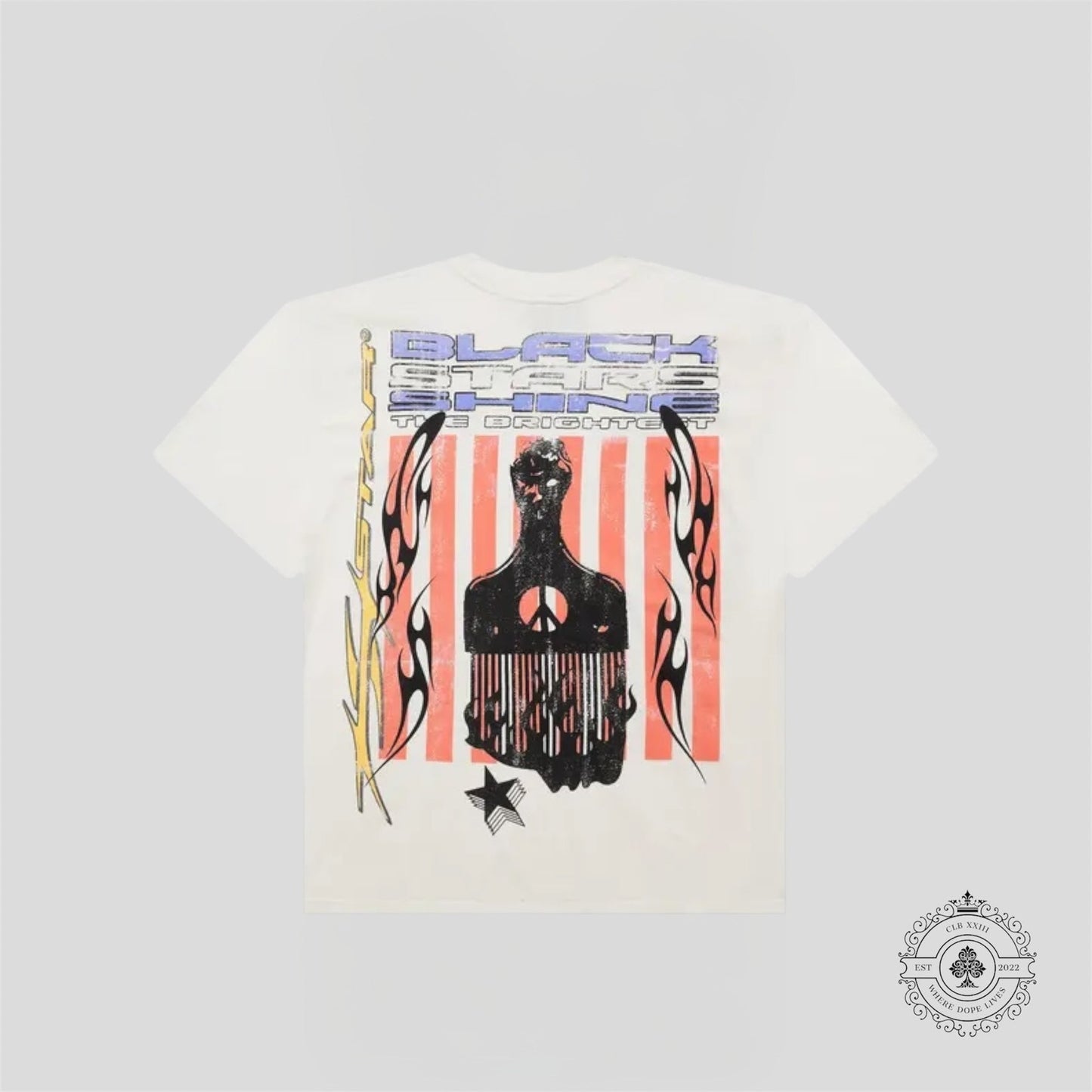 Hellstar Black Stars T-Shirt in White