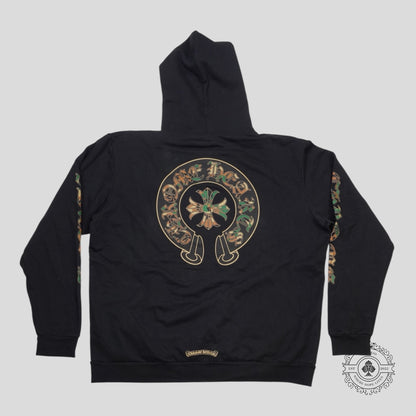Chrome Hearts Triple Cross Hoodie in Black/Camo