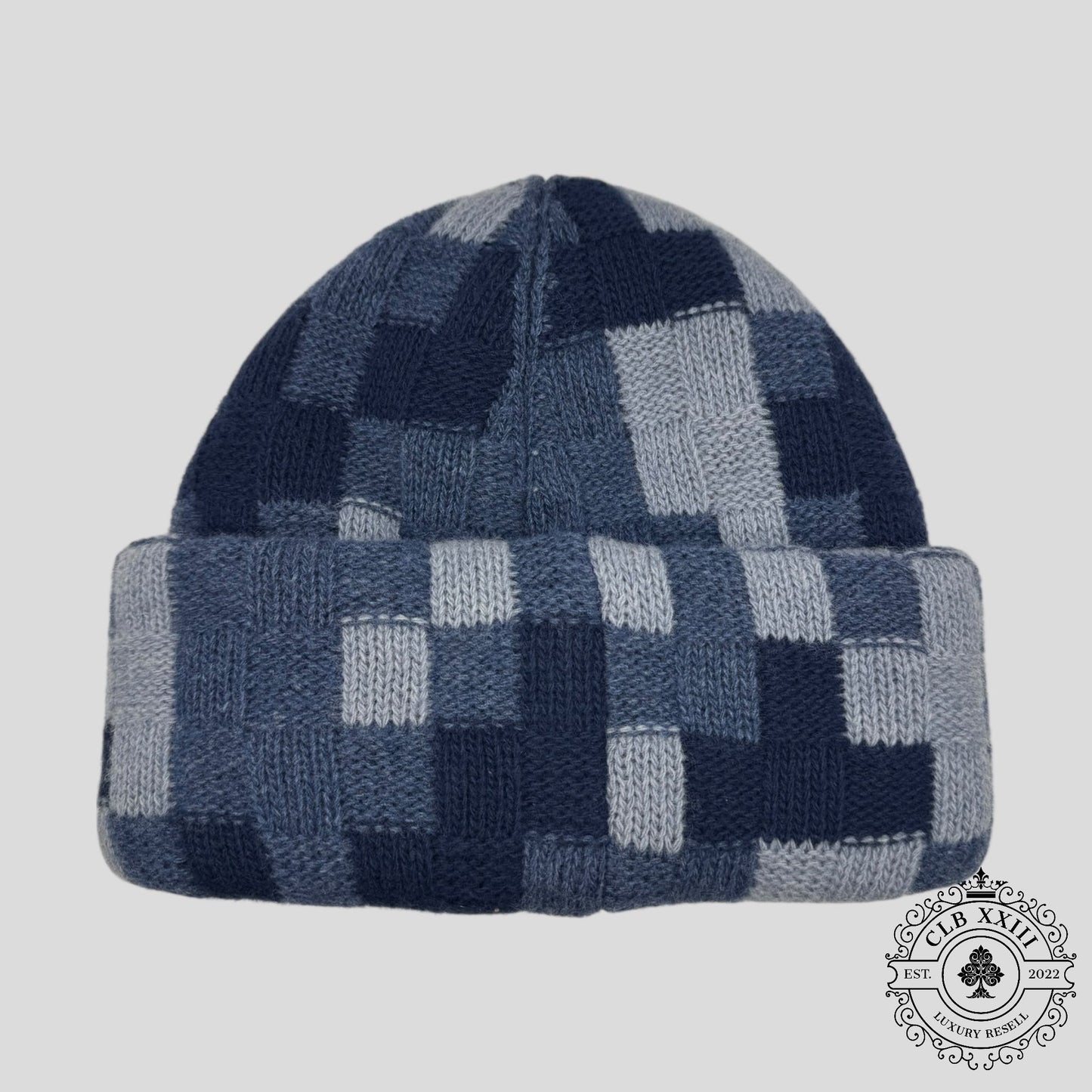 Louis Vuitton Damoflage Wool Beanie in Blue
