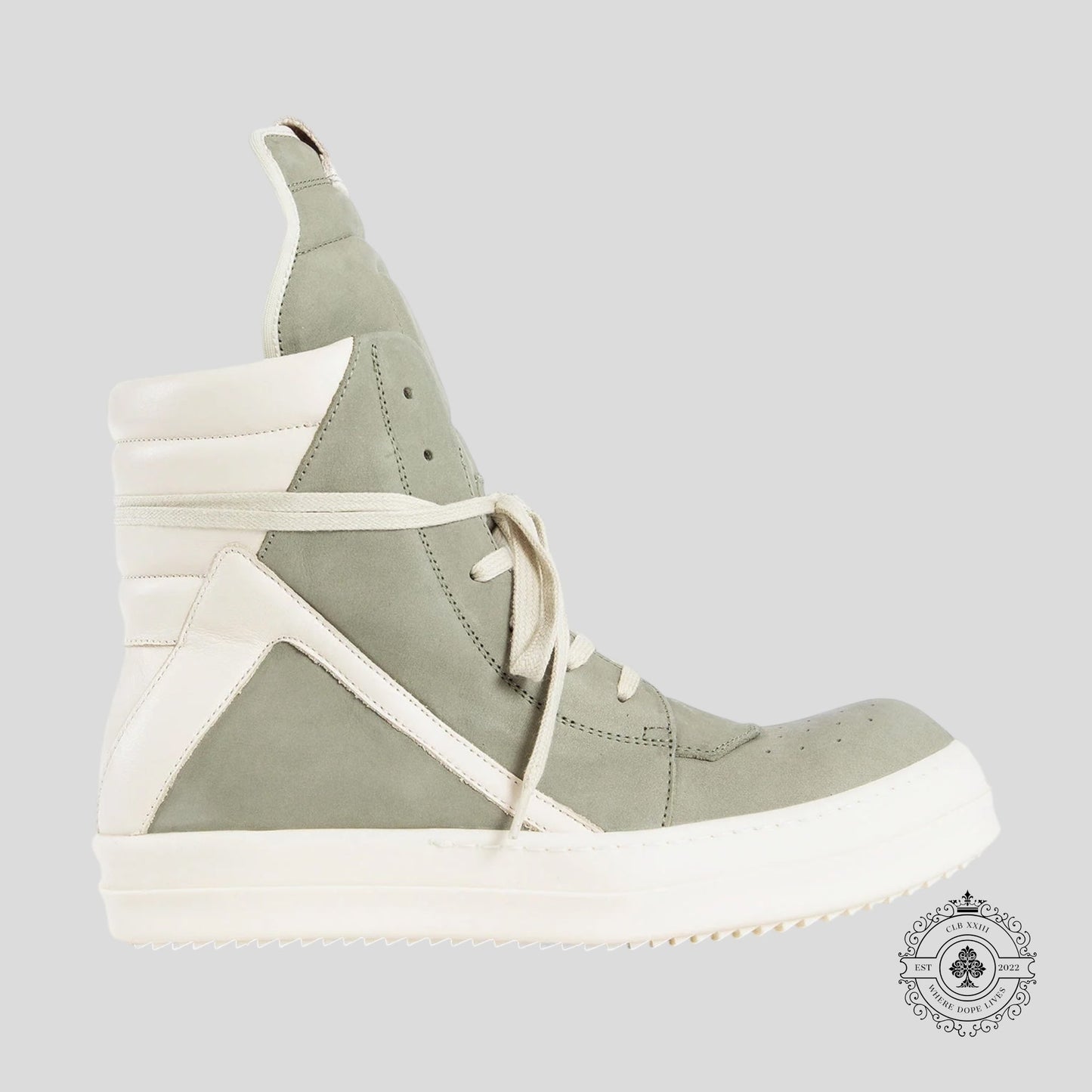 Rick Owens Suede Geobasket High