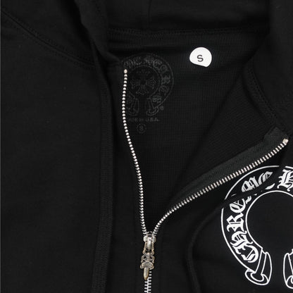Chrome Hearts Thermal Lined Horseshoe Zip Up Hoodie
