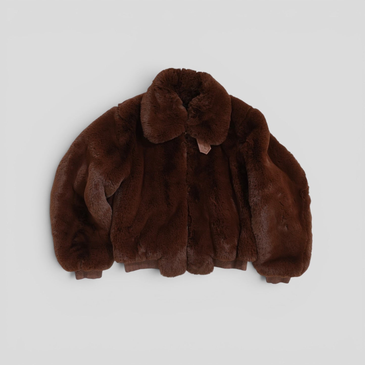 Amiri Cropped Faux Fur Zip Up